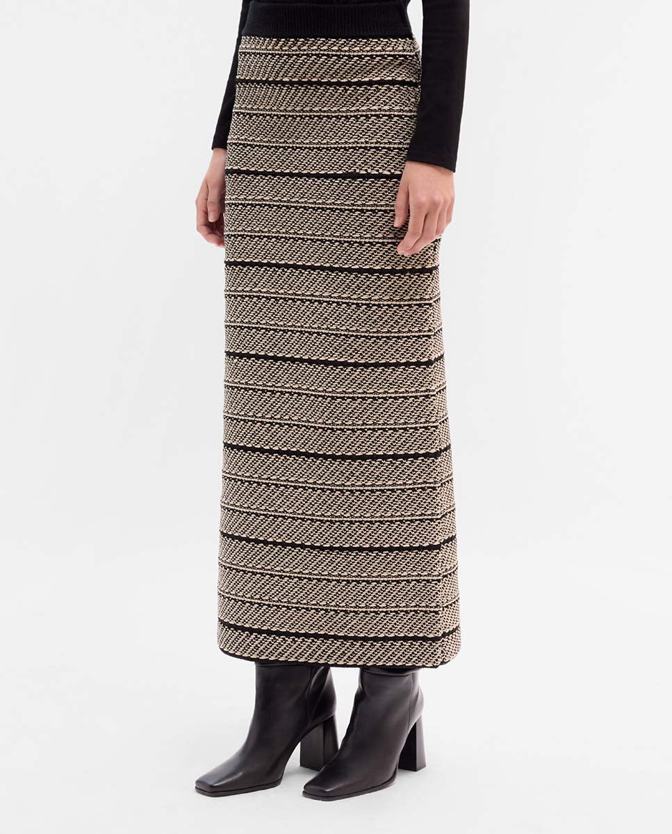 Falda punto jacquard