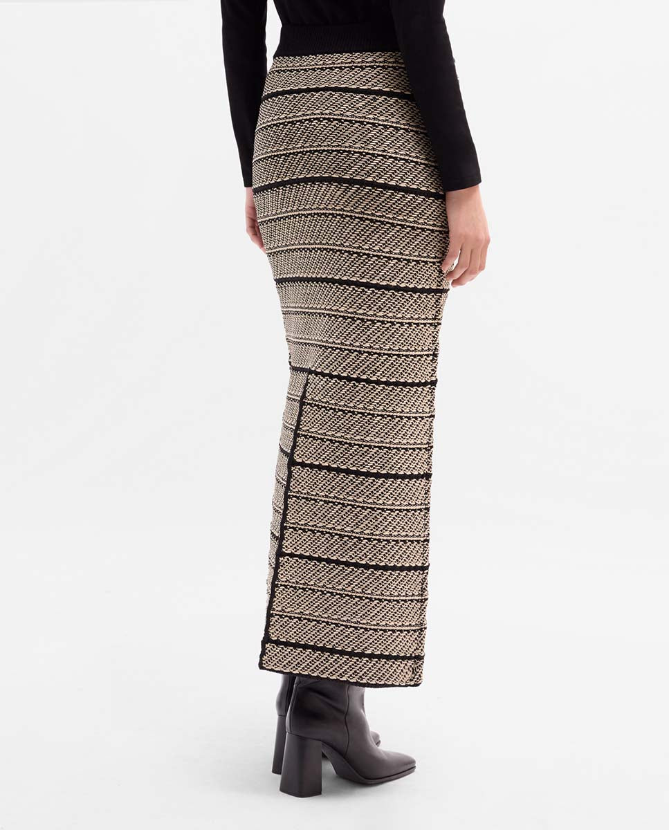 Falda punto jacquard