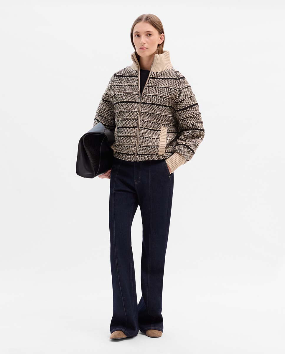 Chaqueta bomber jacquard