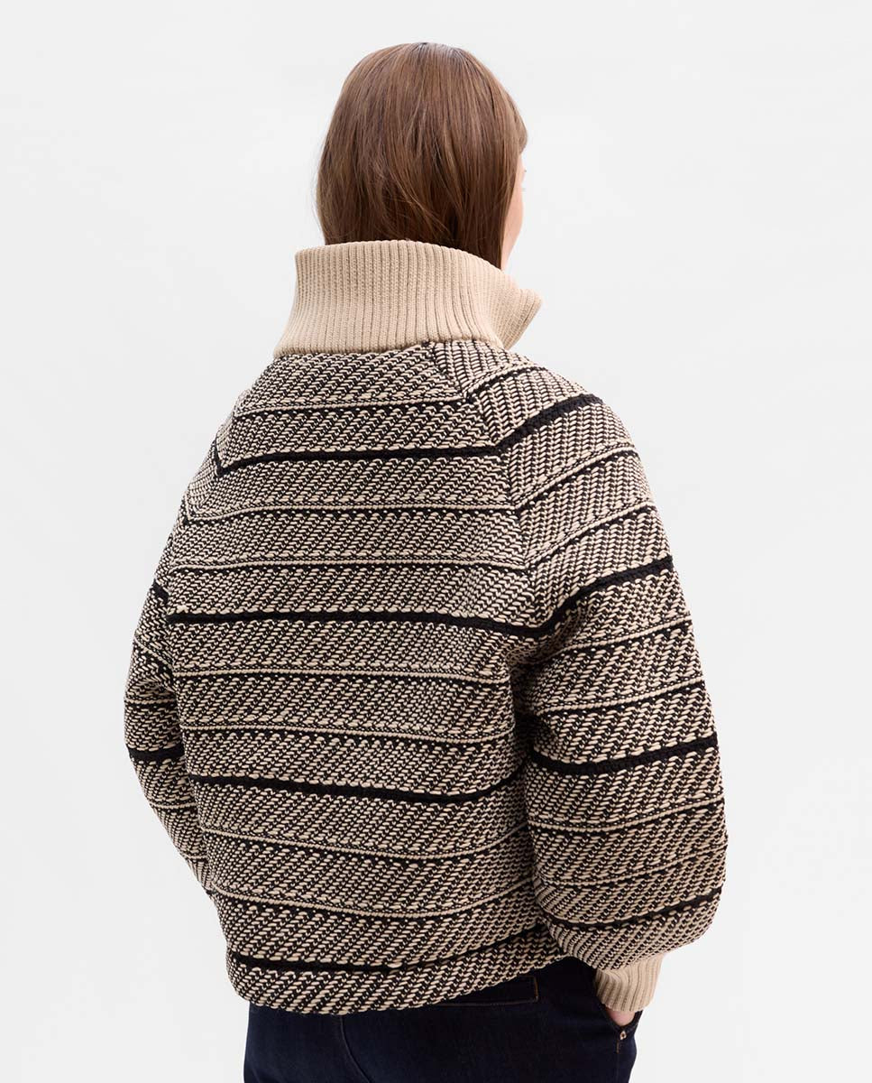 Chaqueta bomber jacquard