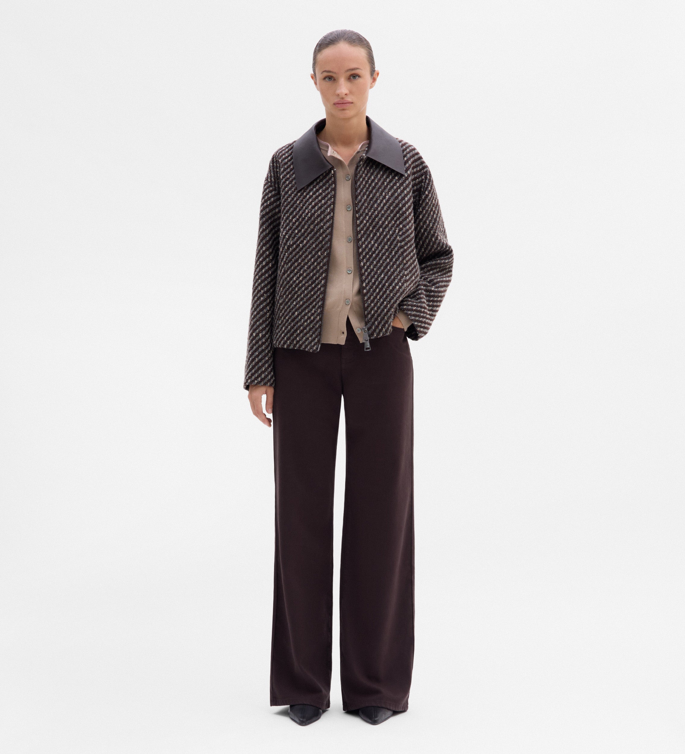 Chaqueta tejido fantasía