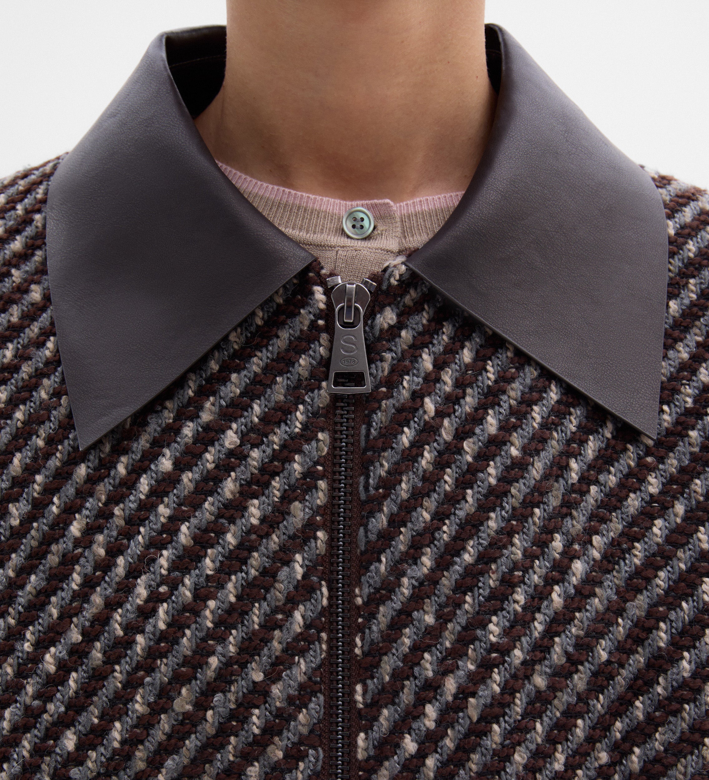 Chaqueta tejido fantasía