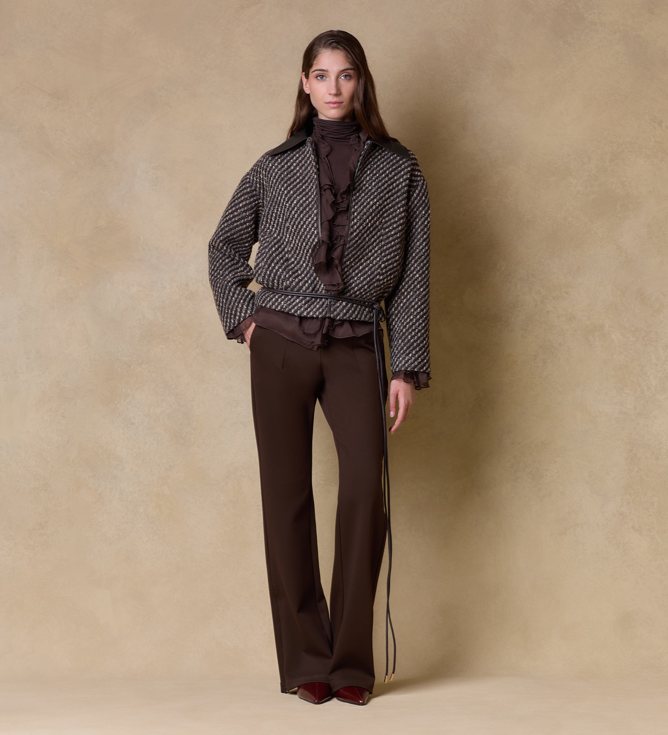 Chaqueta tejido fantasía