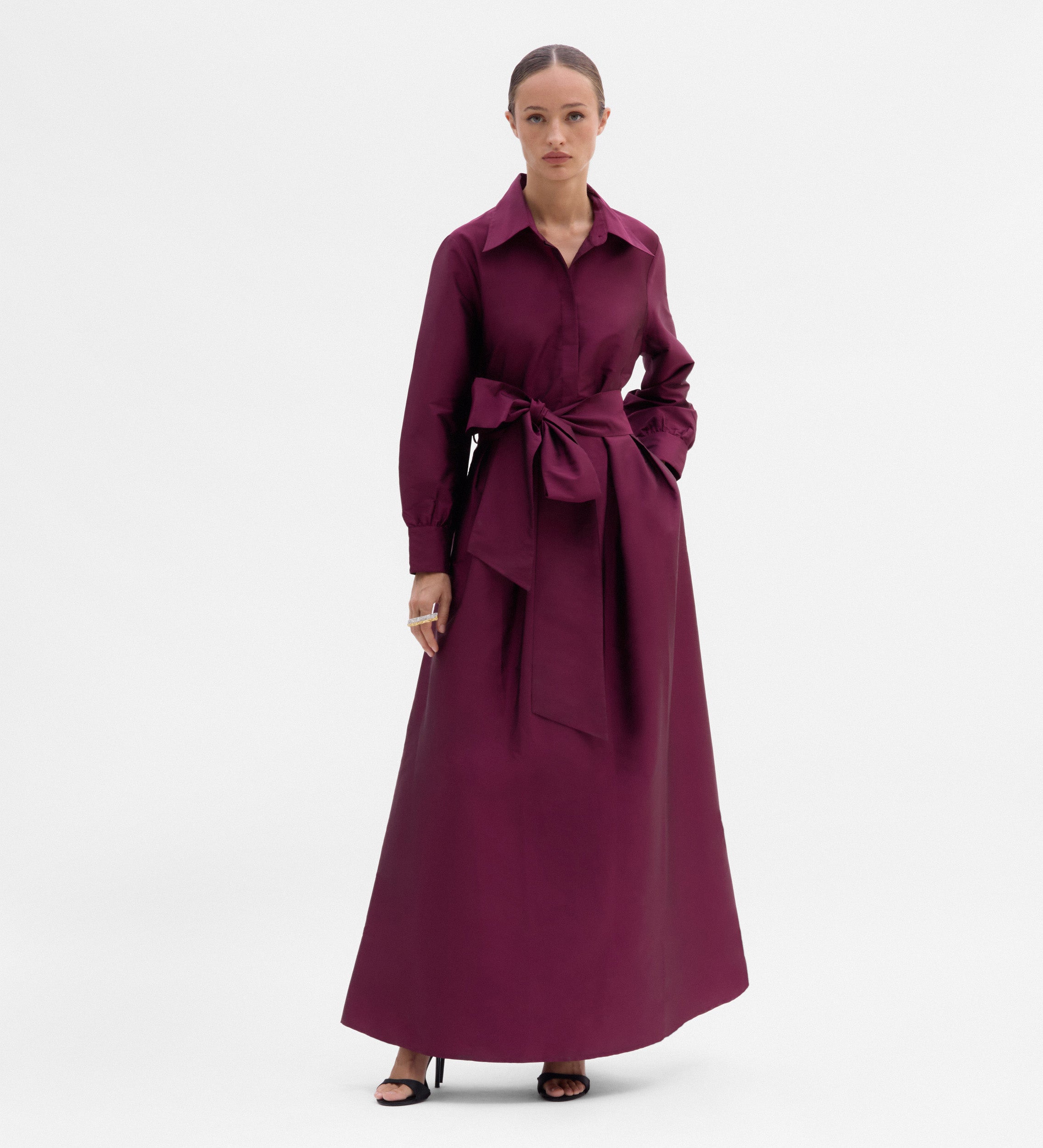 Vestido largo camisero