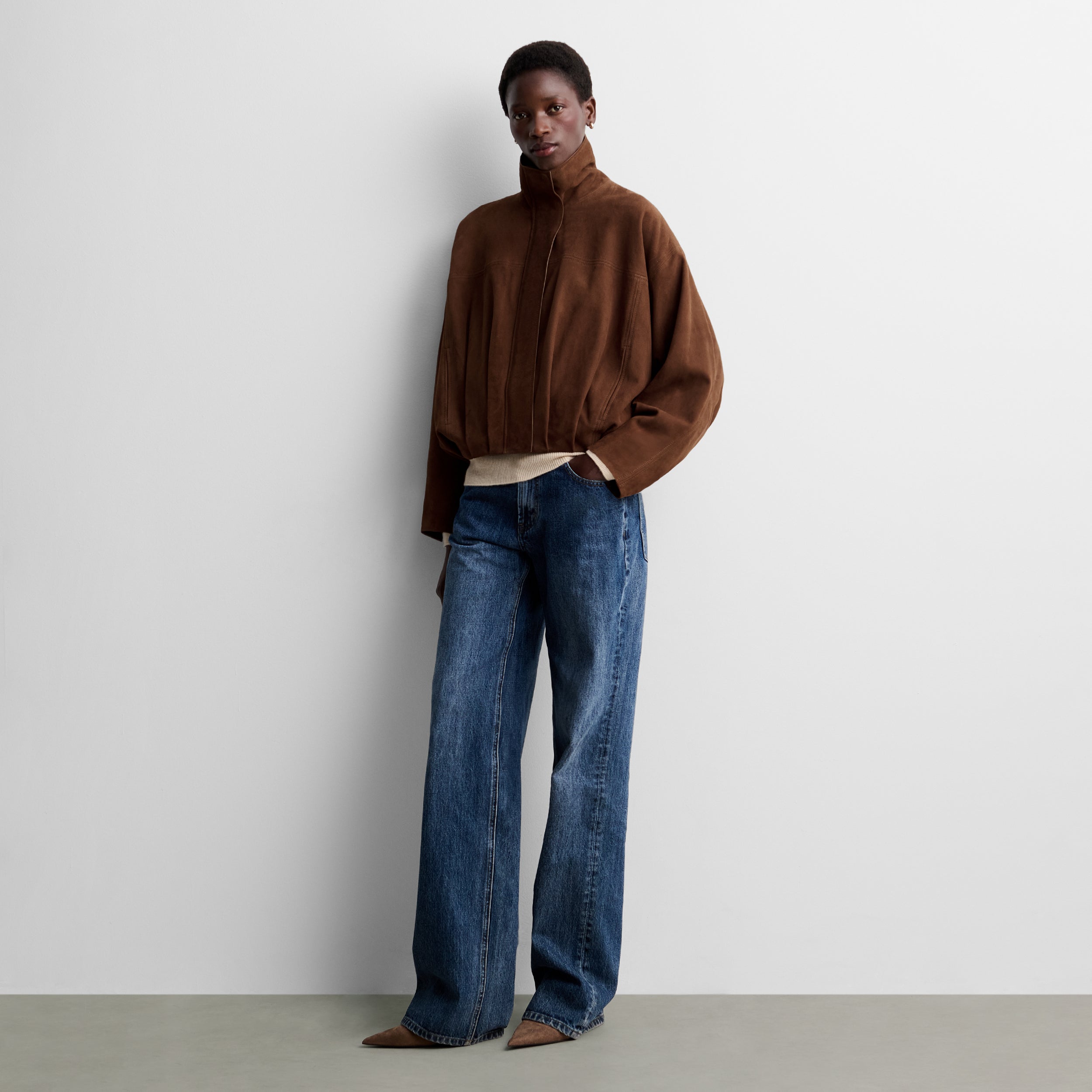 Chaqueta bomber ante