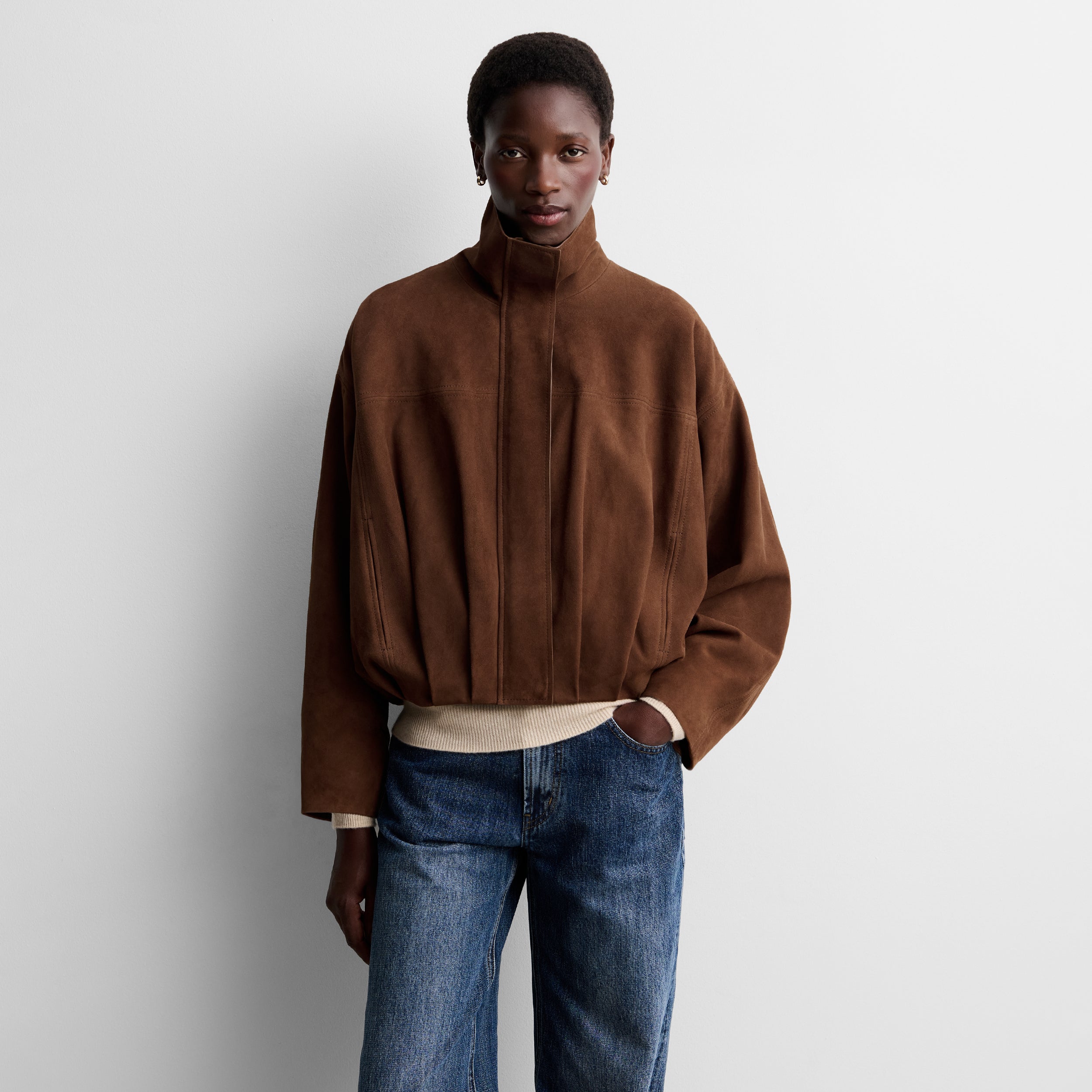 Chaqueta bomber ante