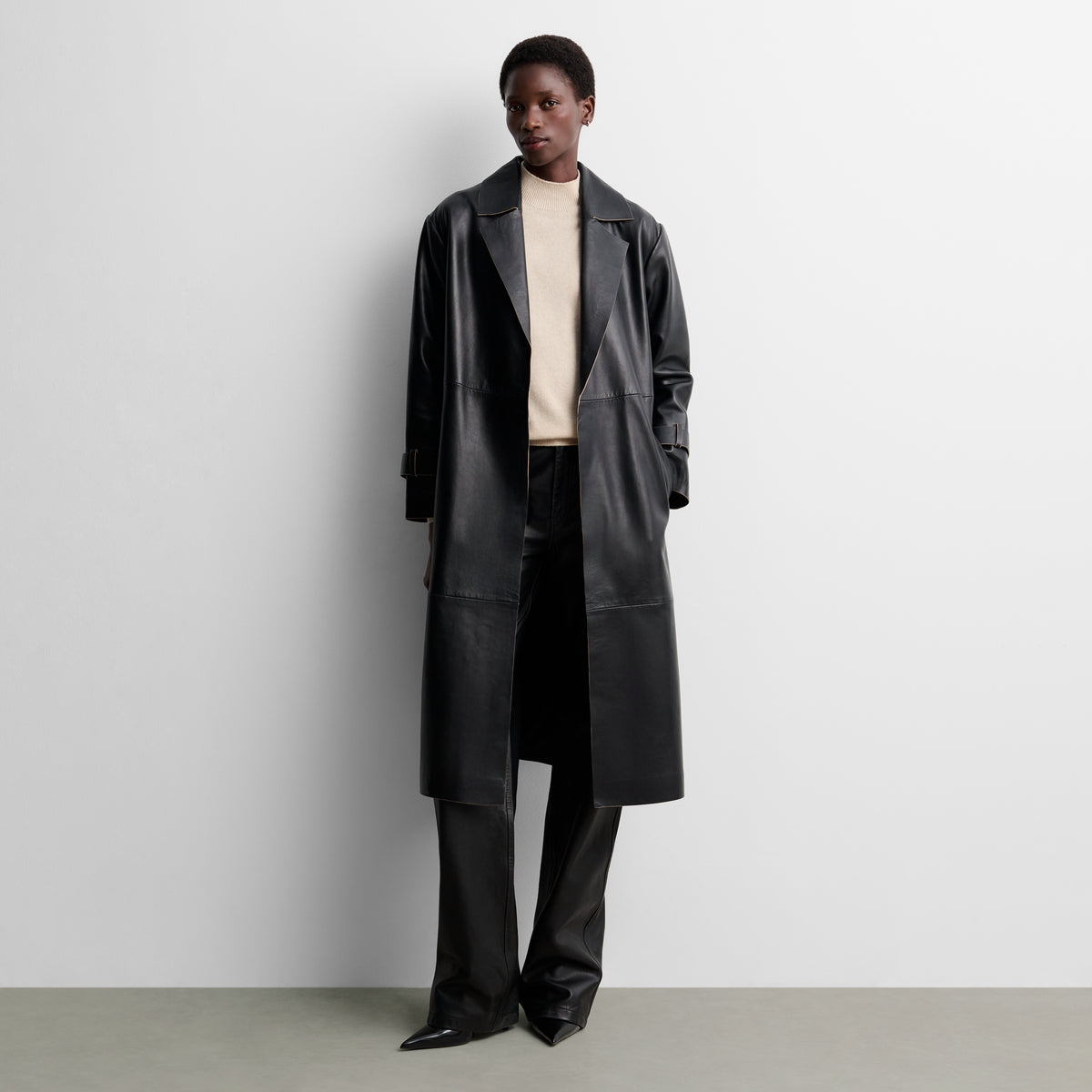 Gabardina larga napa