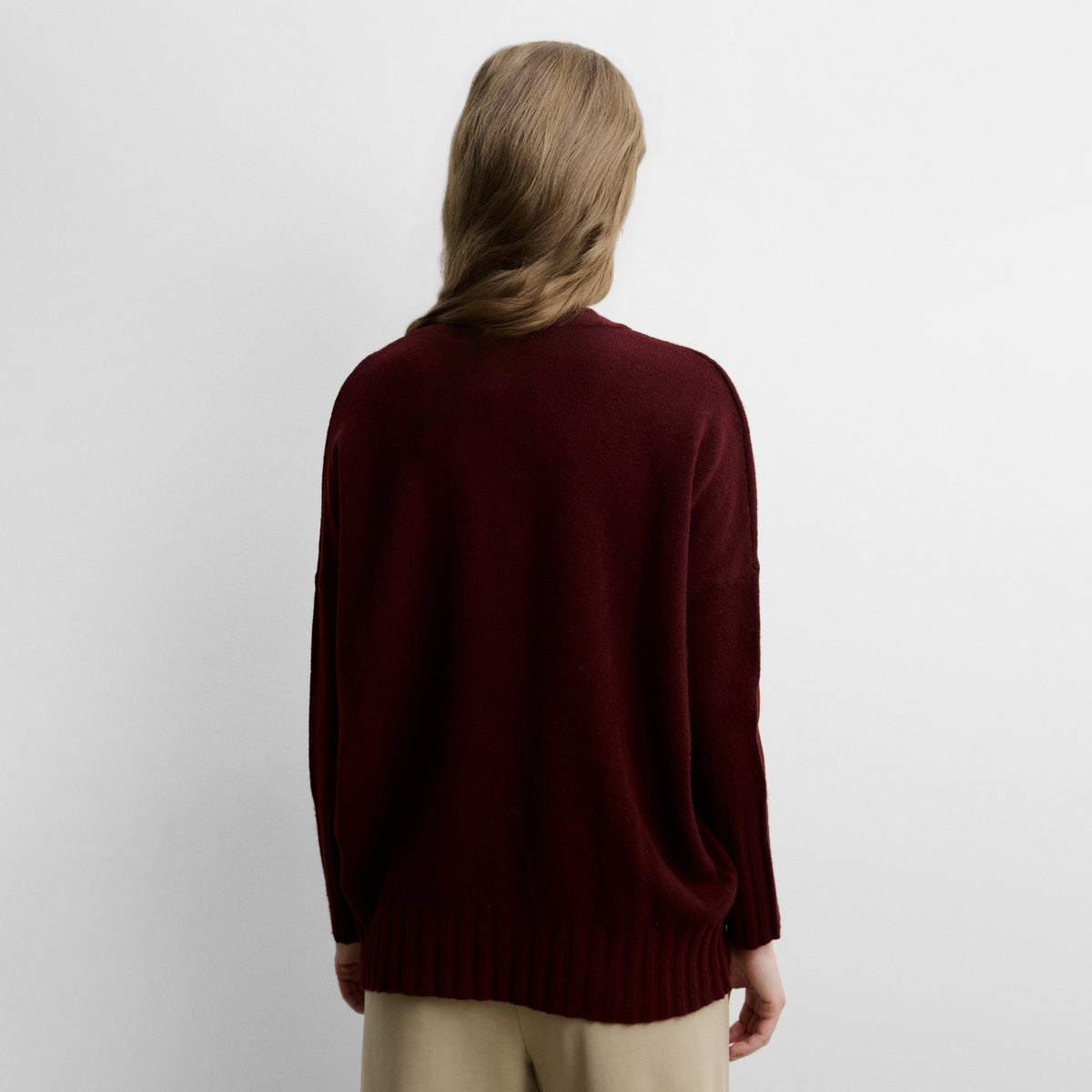 Loose V-neck sweater