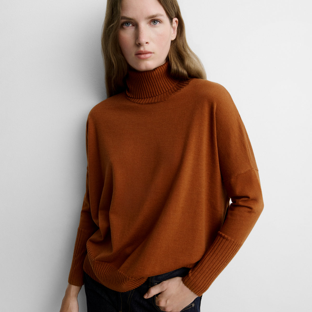 Oversized high-neck sweater