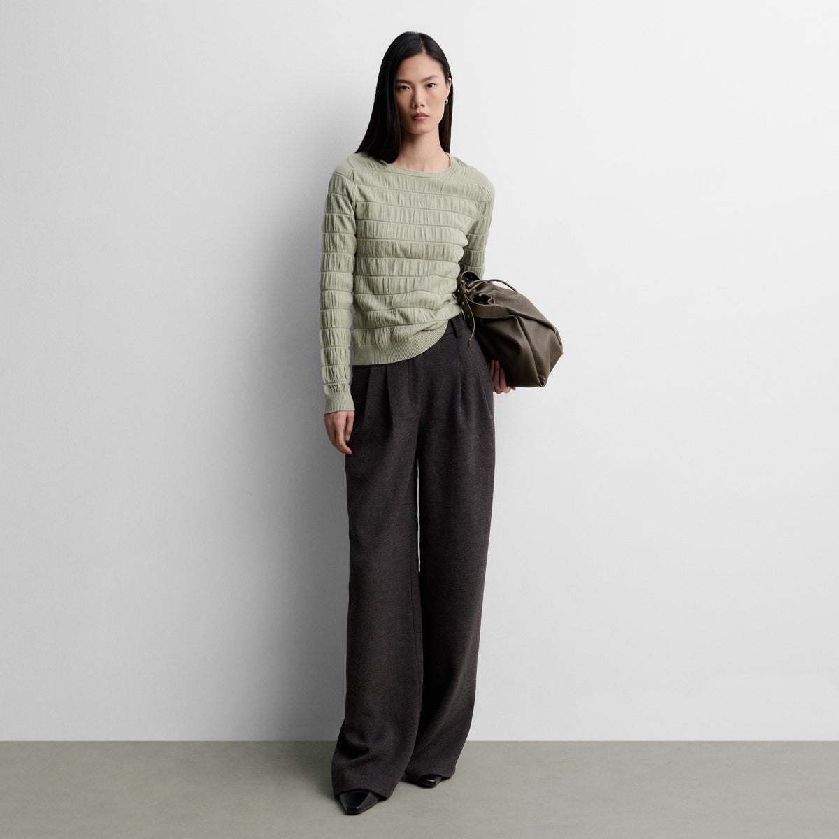Textured knit sweater
