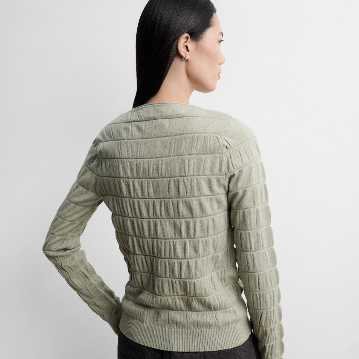 Textured knit sweater