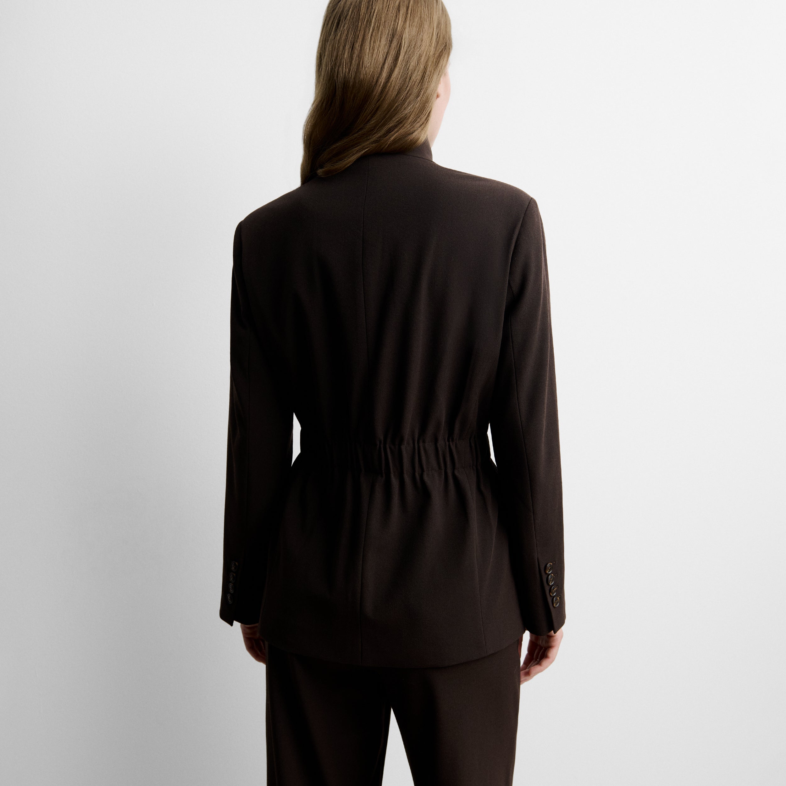 Fitted-waist blazer