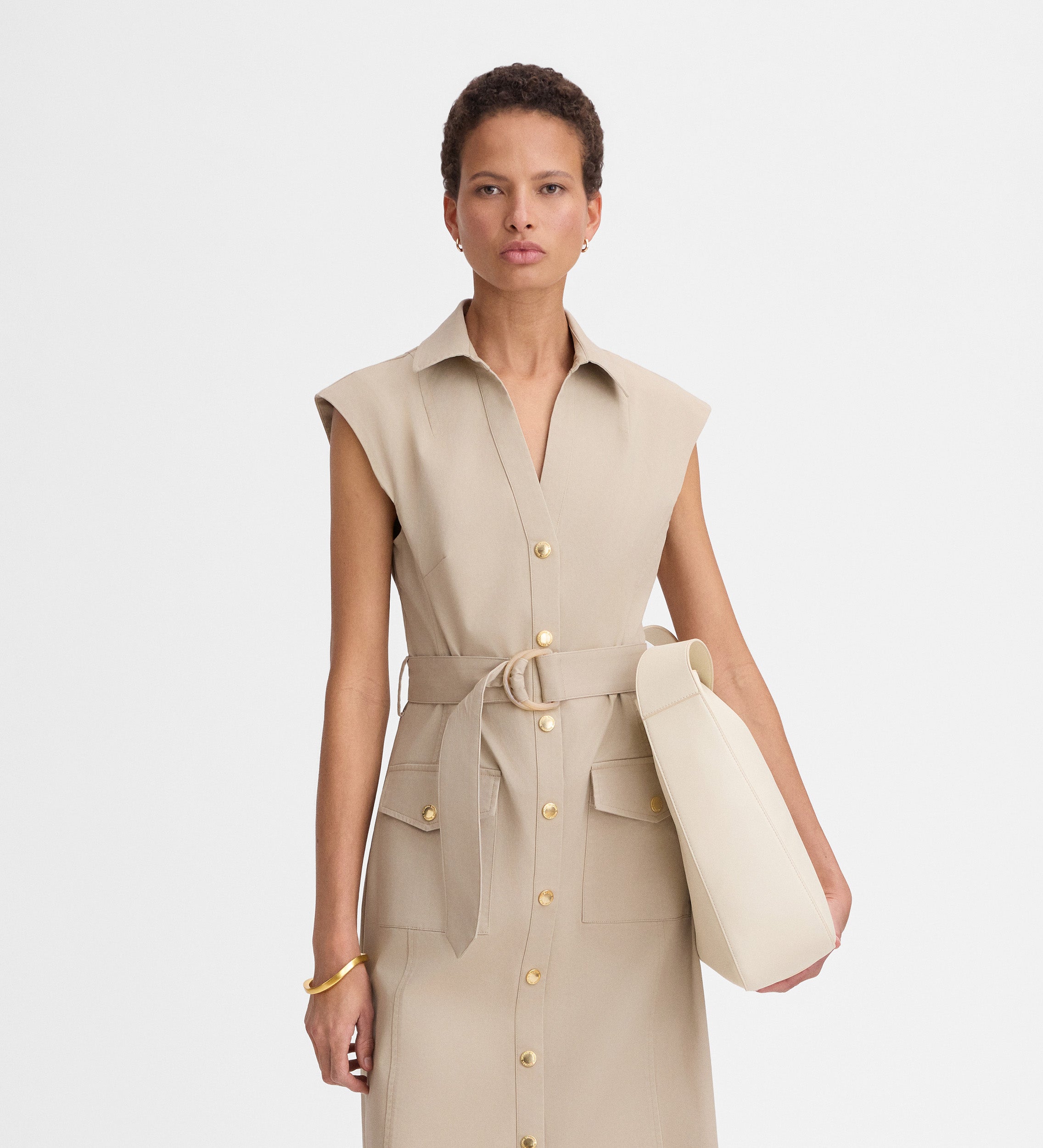 Vestido midi sahariano