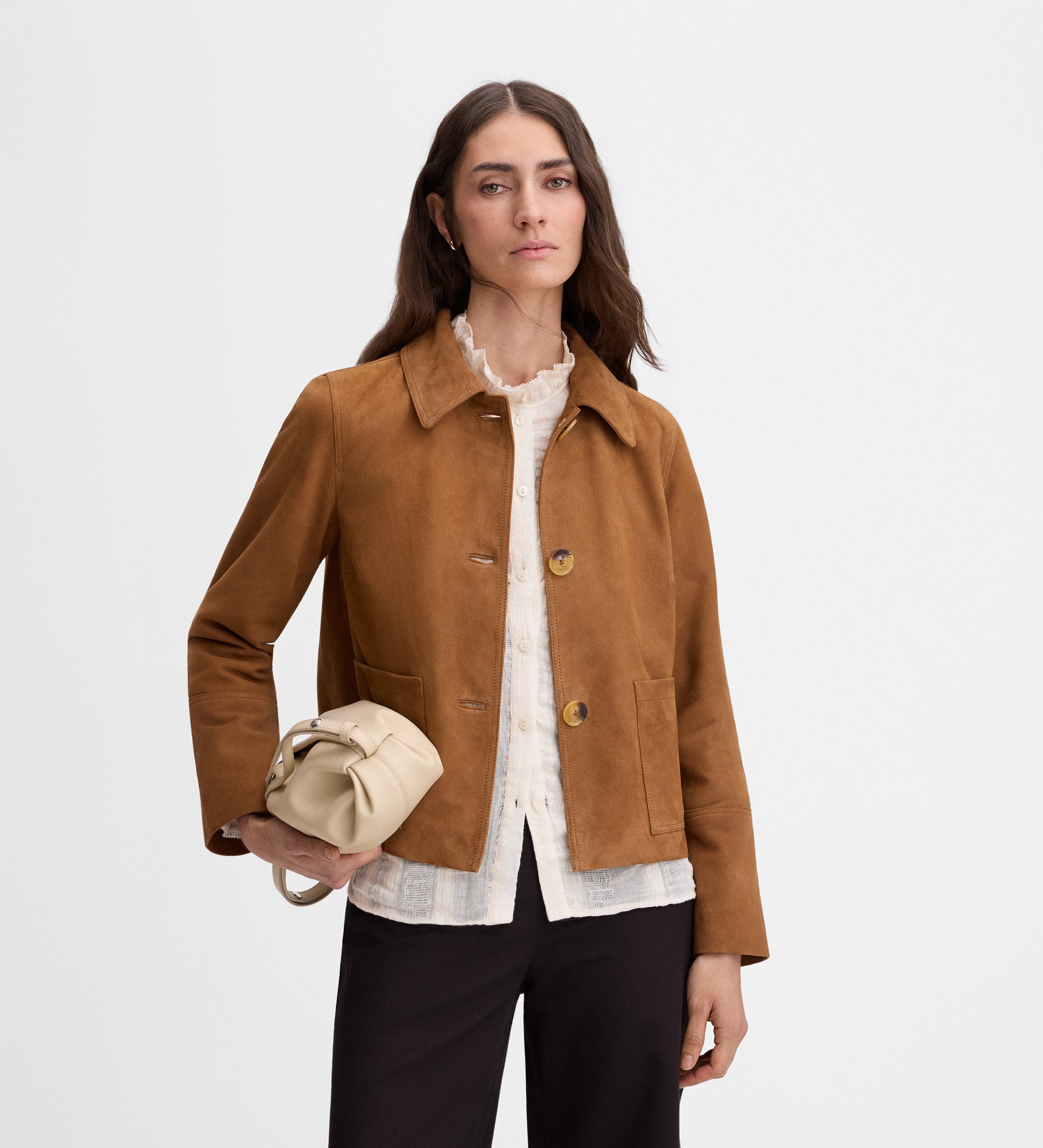 Short suede jacket