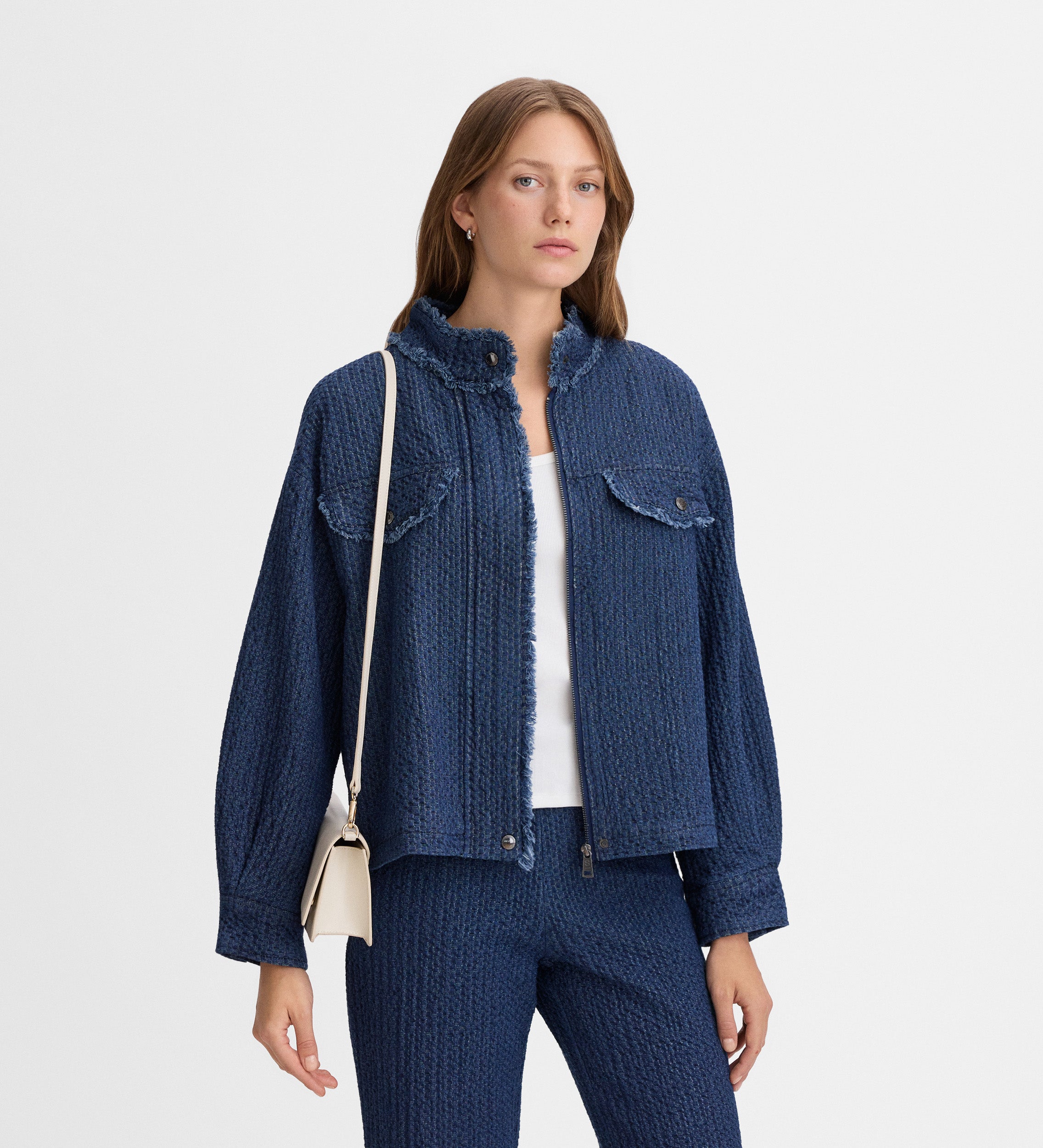 Denim textured jacket