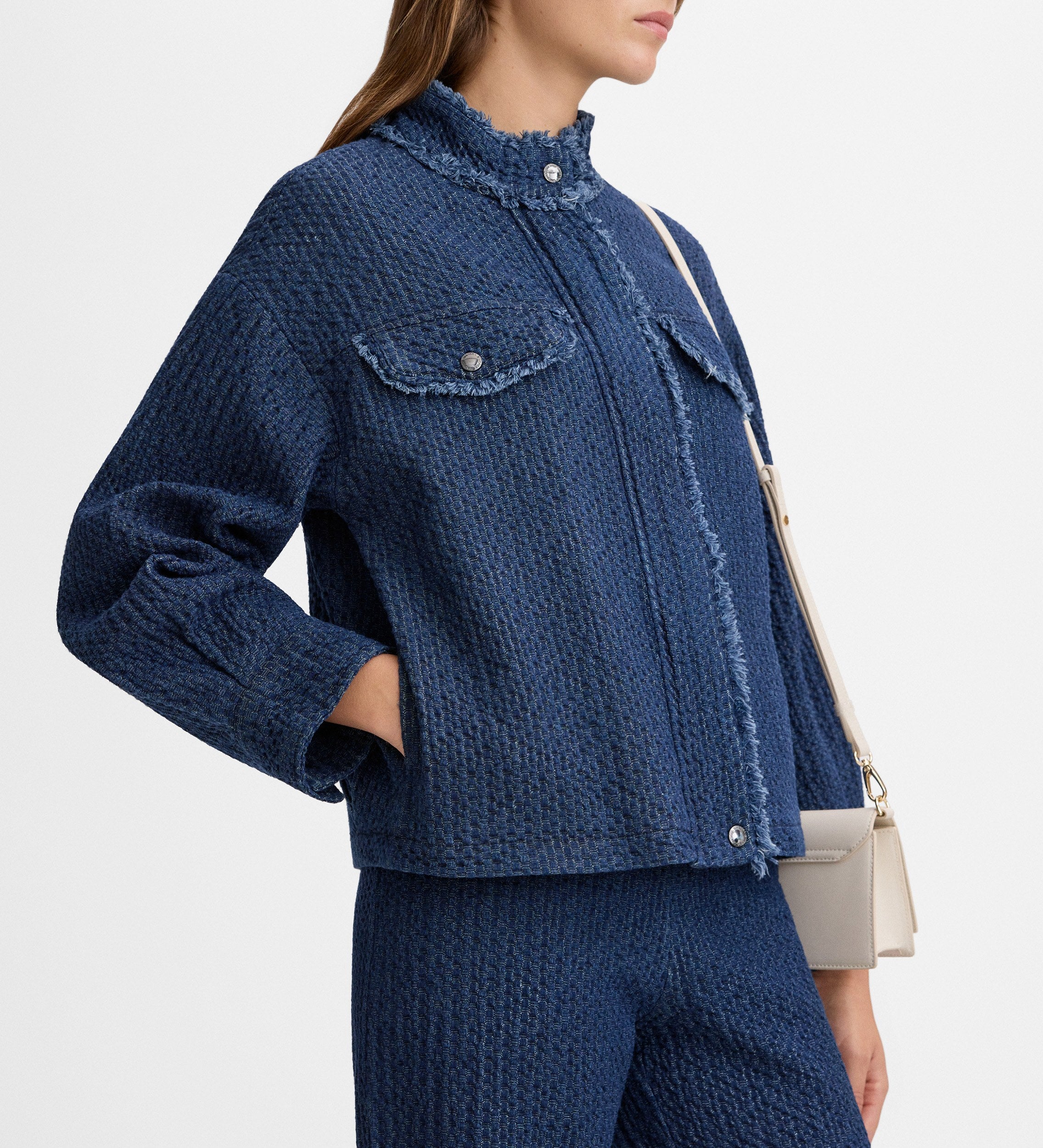 Cazadora tejana textura