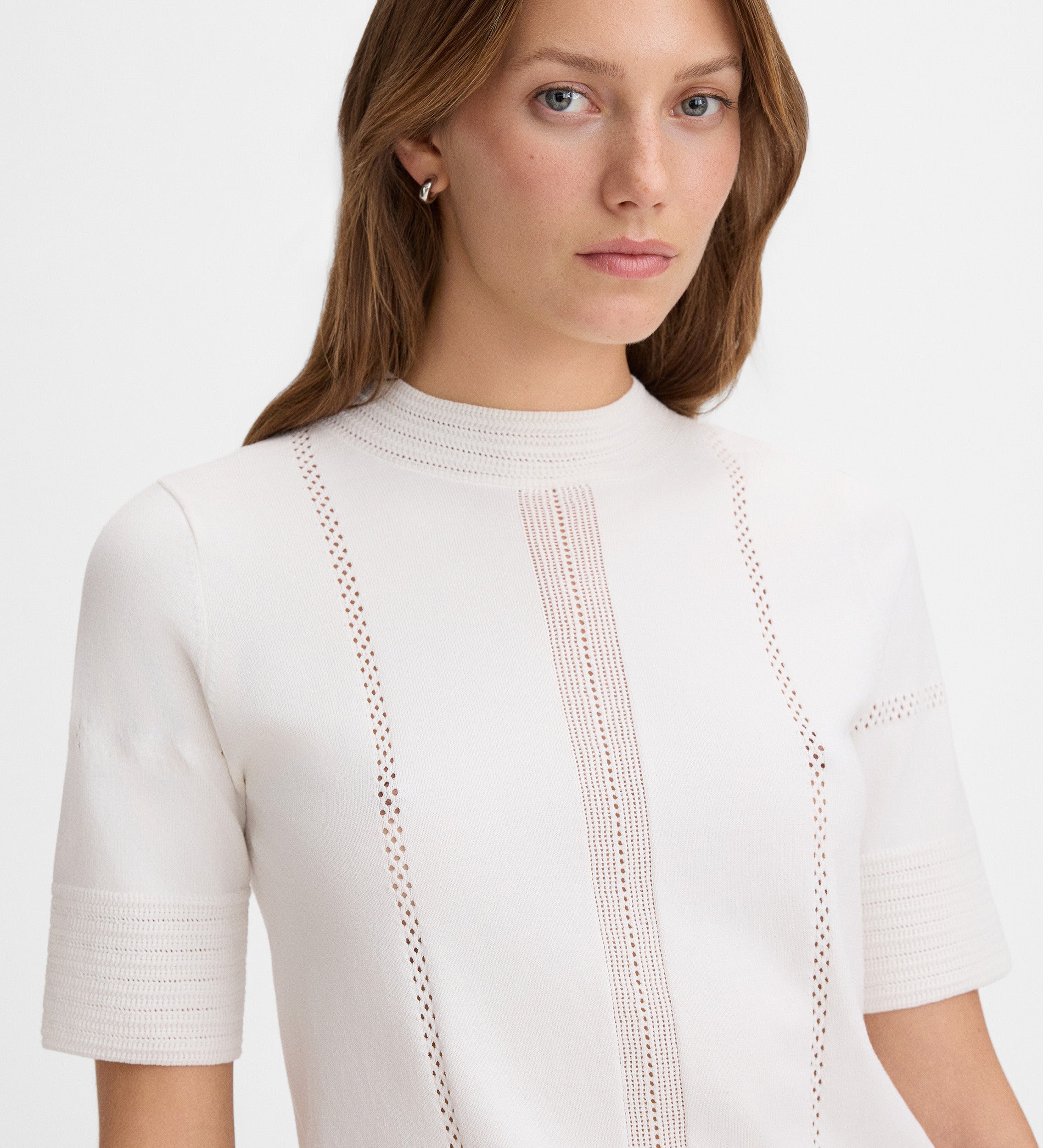 Top punto cuello perkins