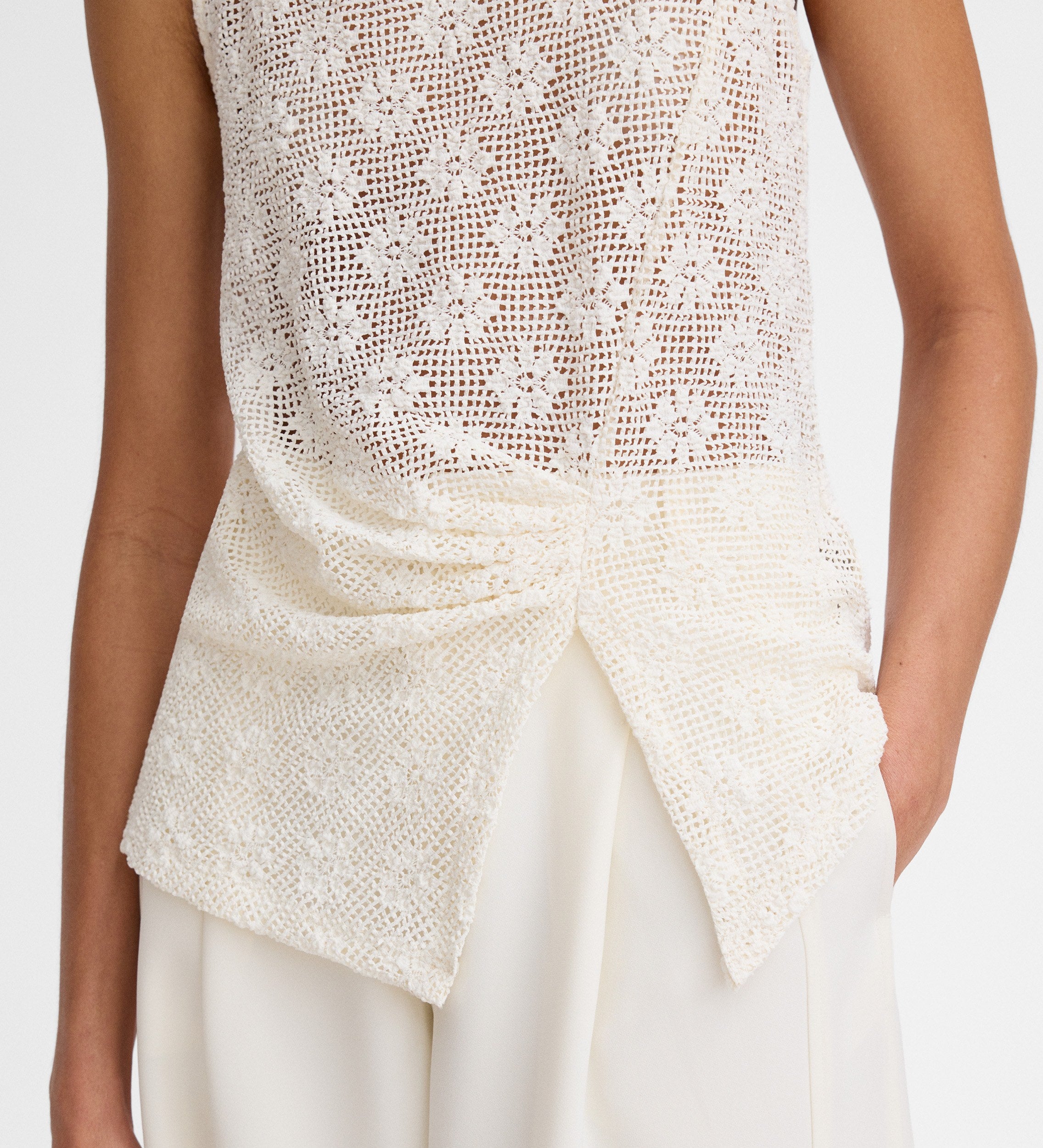 Top elástico tejido fantasía