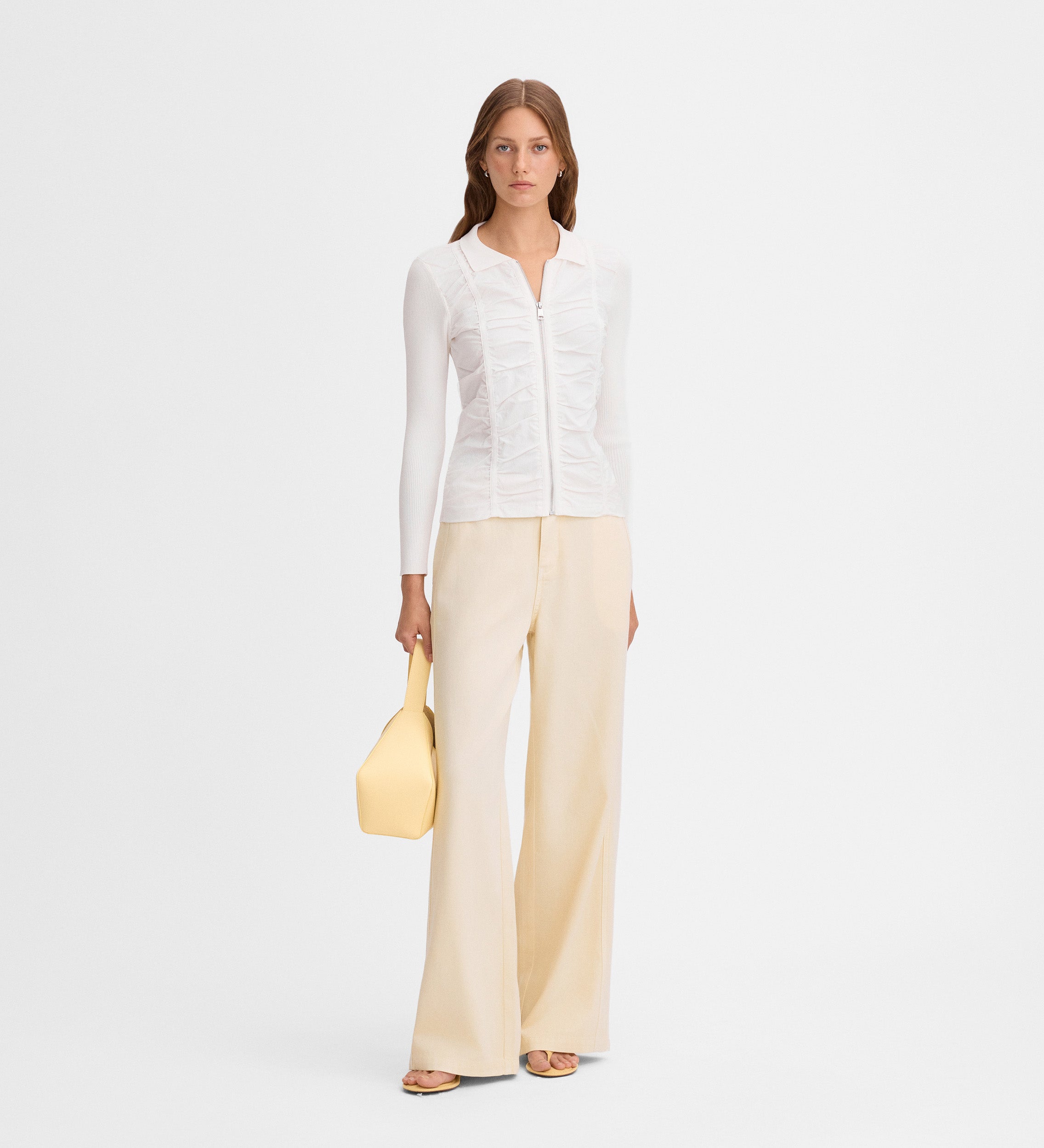 Two-tone knit jacket