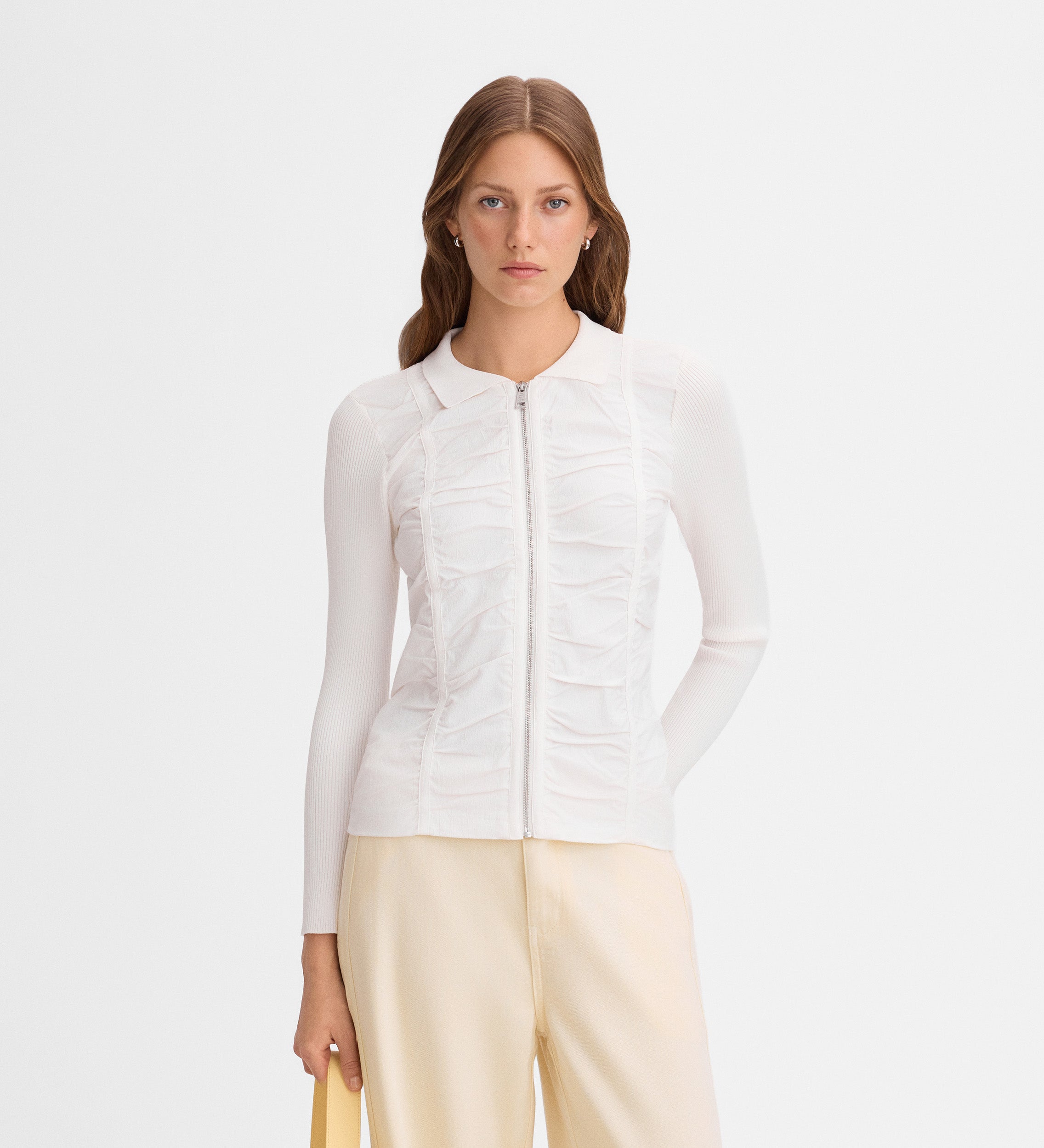 Two-tone knit jacket