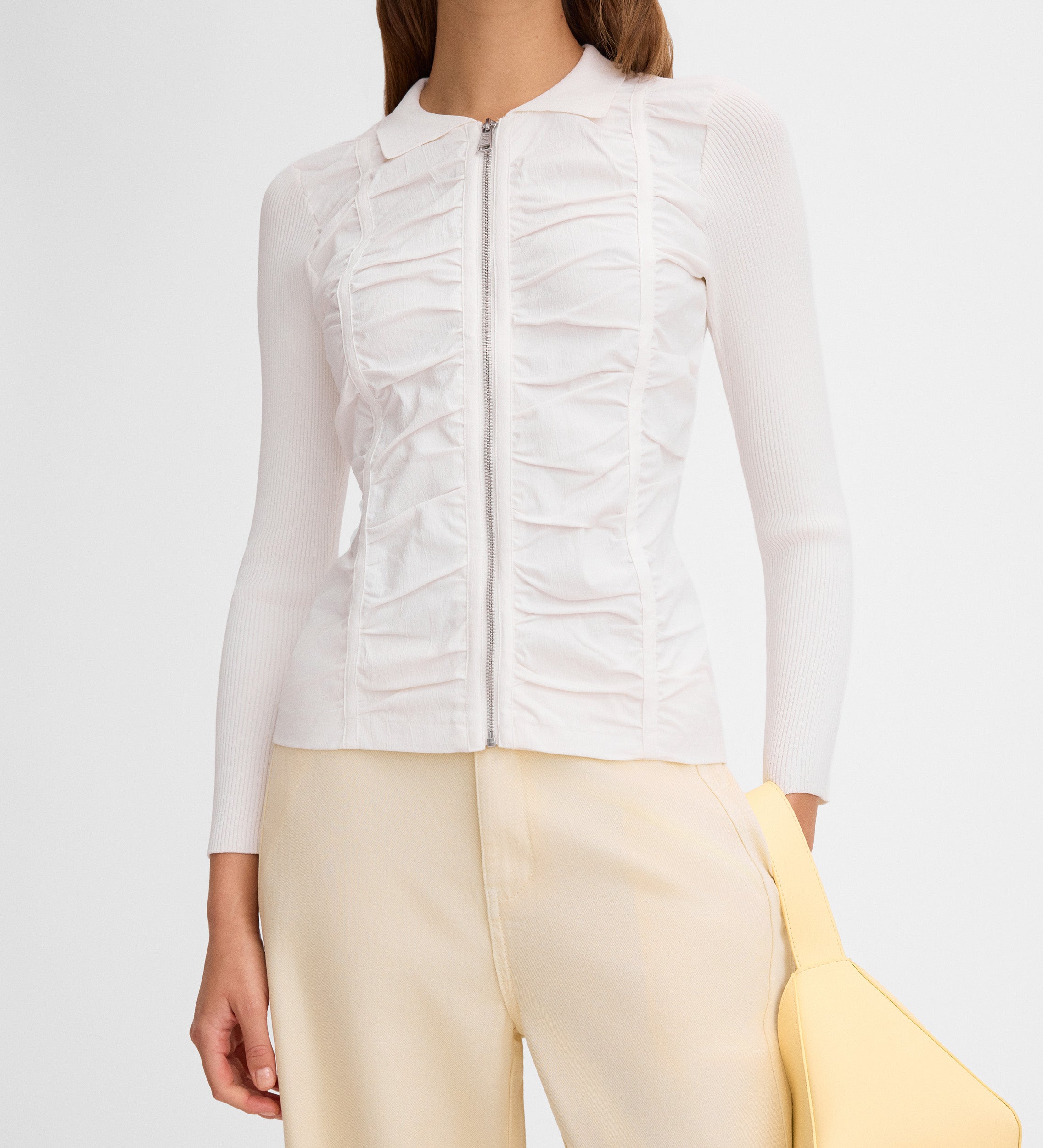 Two-tone knit jacket