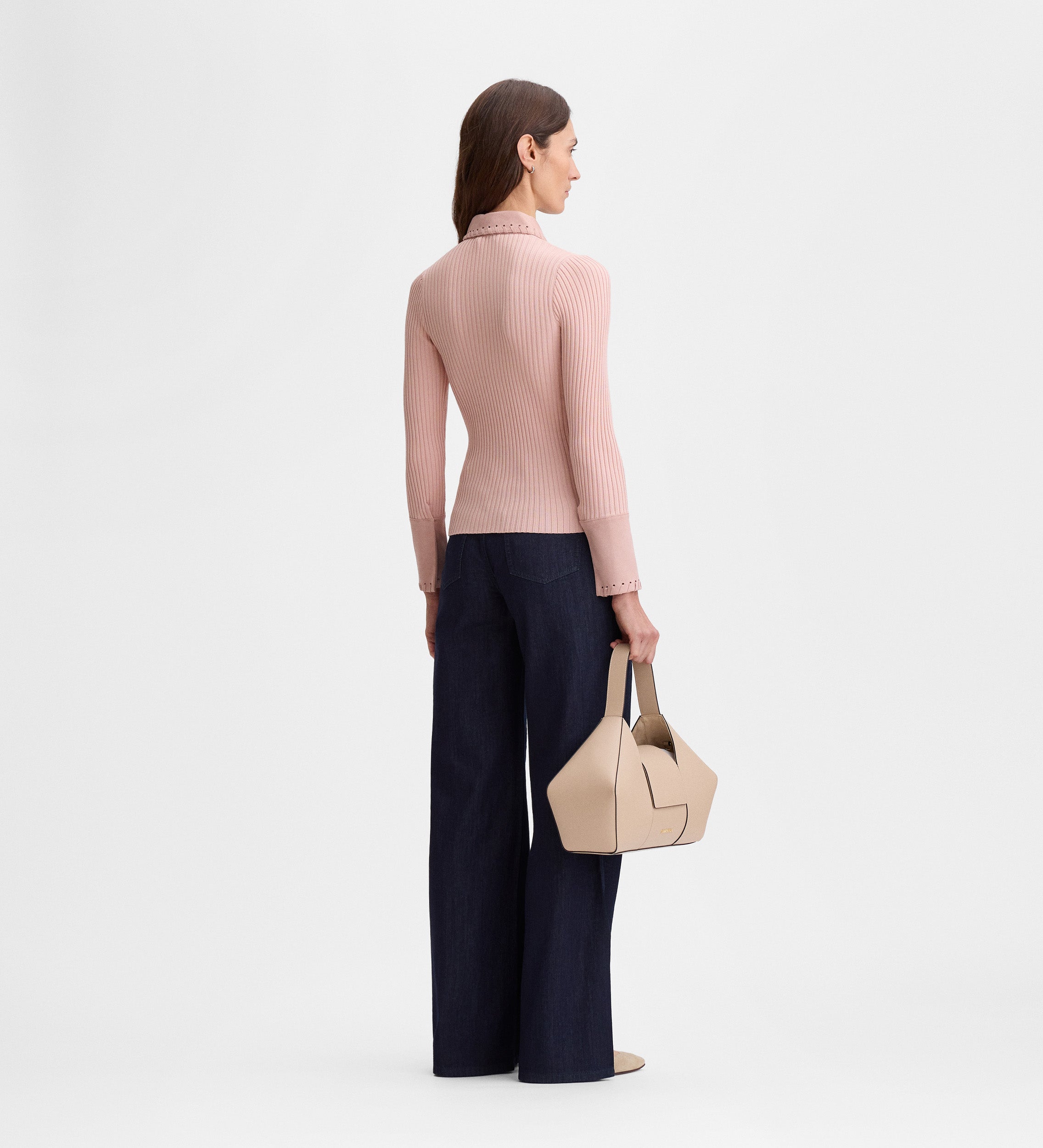 Polo shirt suede details