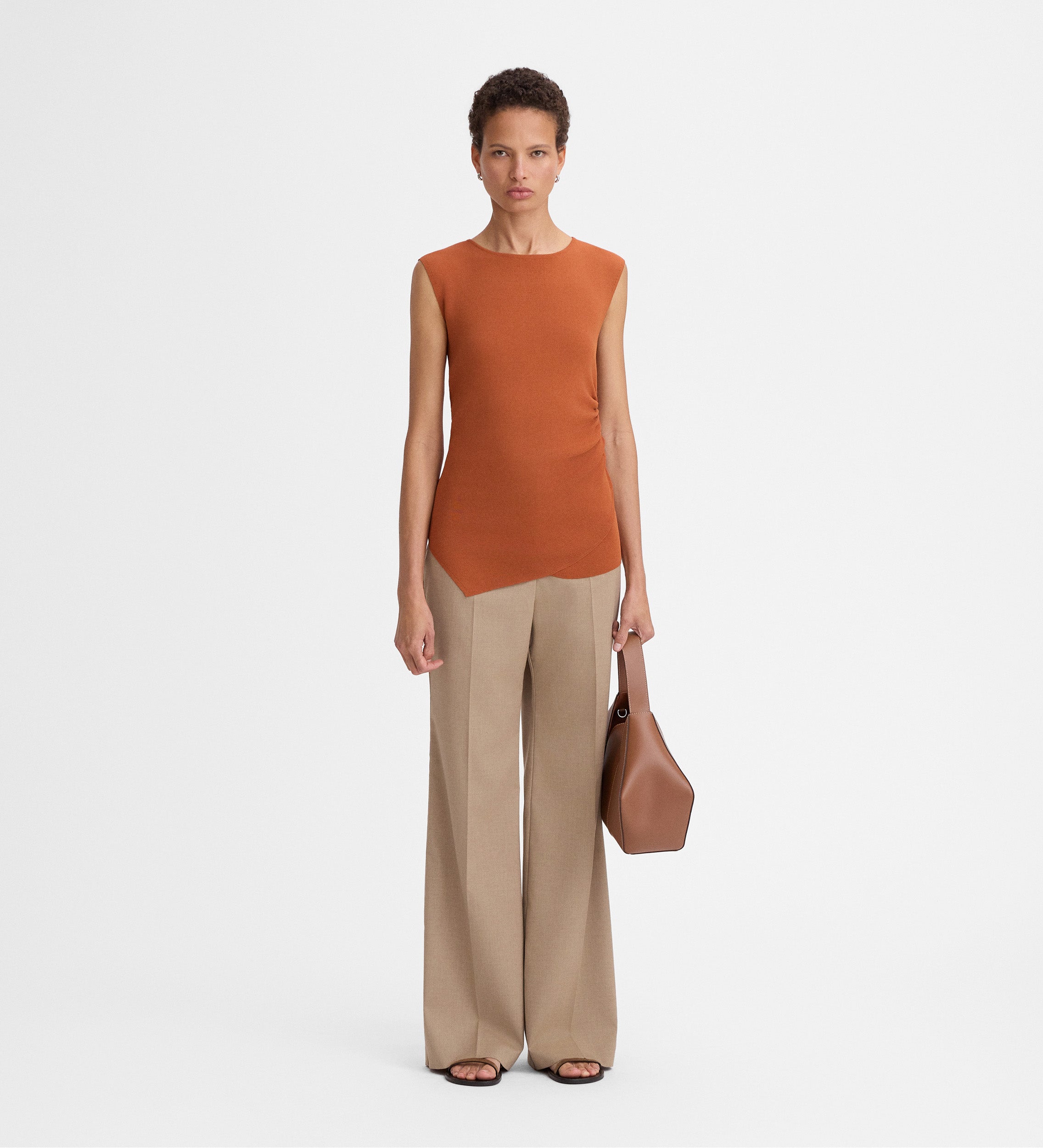 Asymmetrical knit top