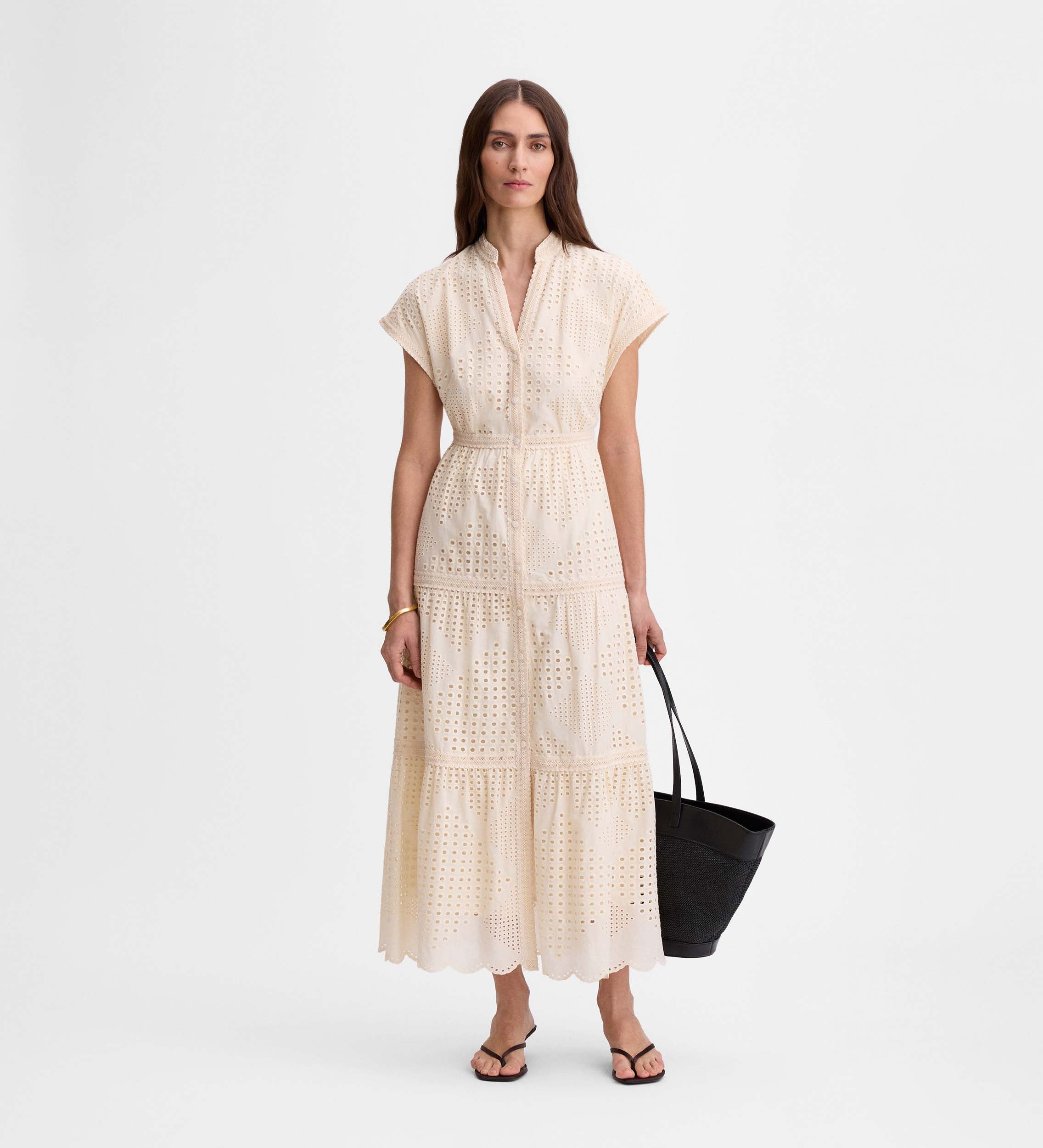 Embroidered cotton dress