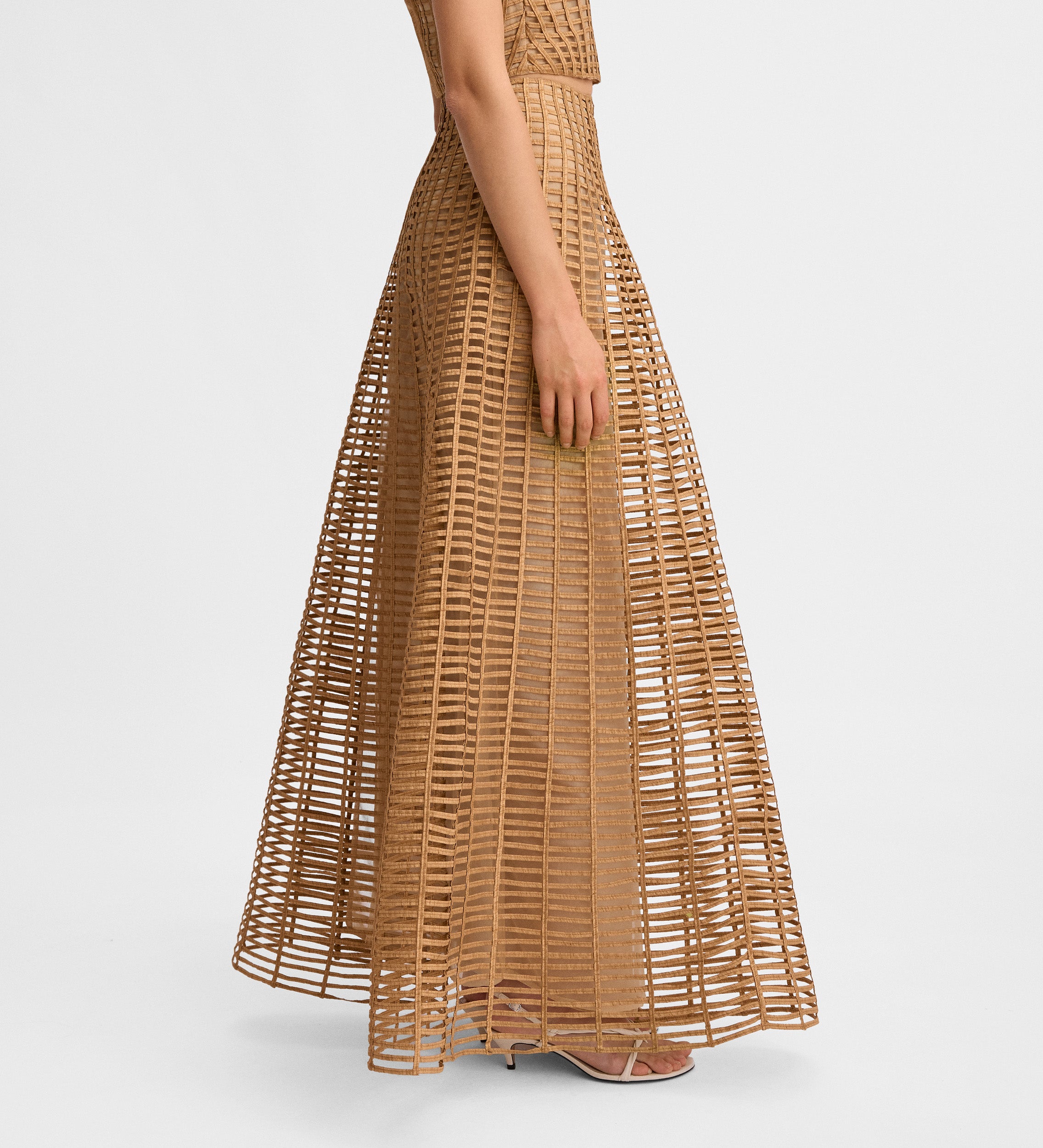 Taffeta mesh skirt