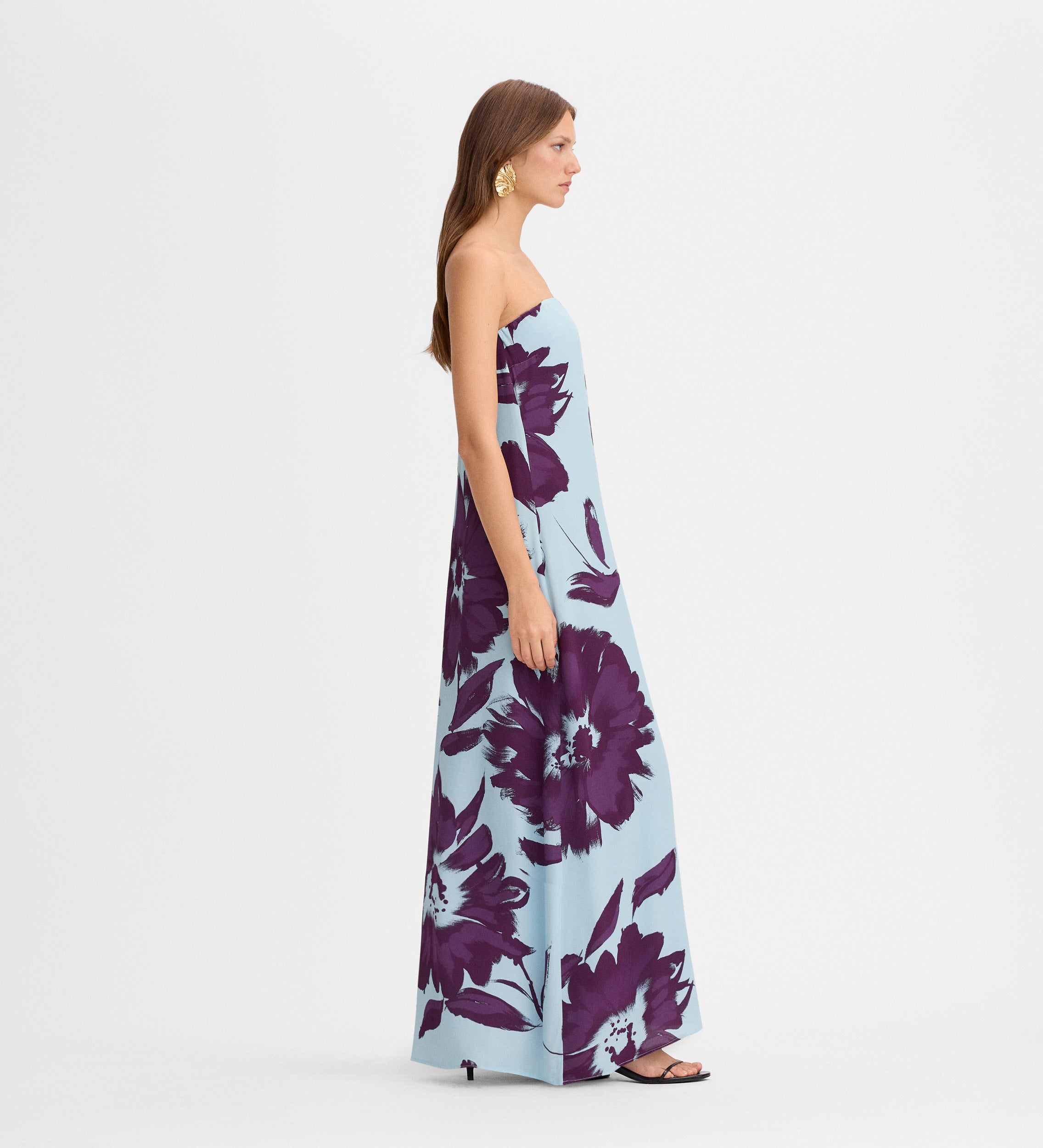 Vestido largo estampado