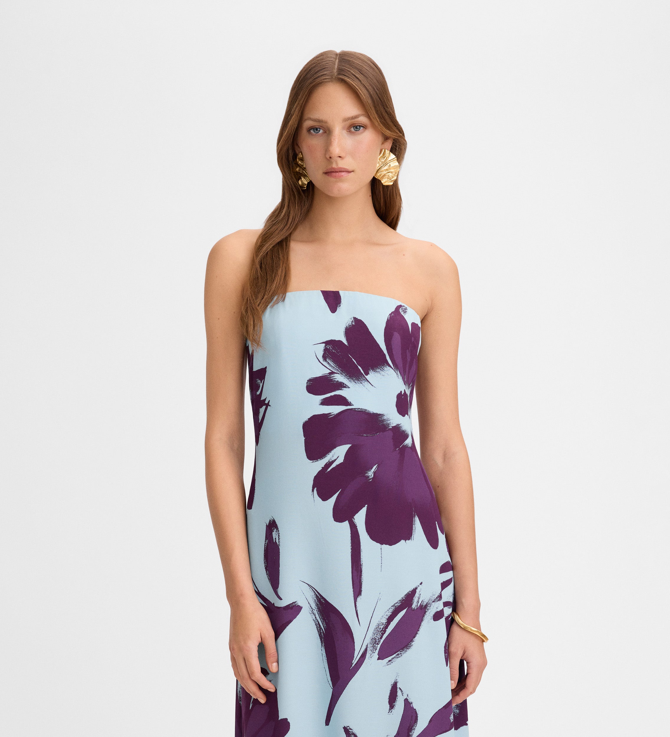 Vestido largo estampado