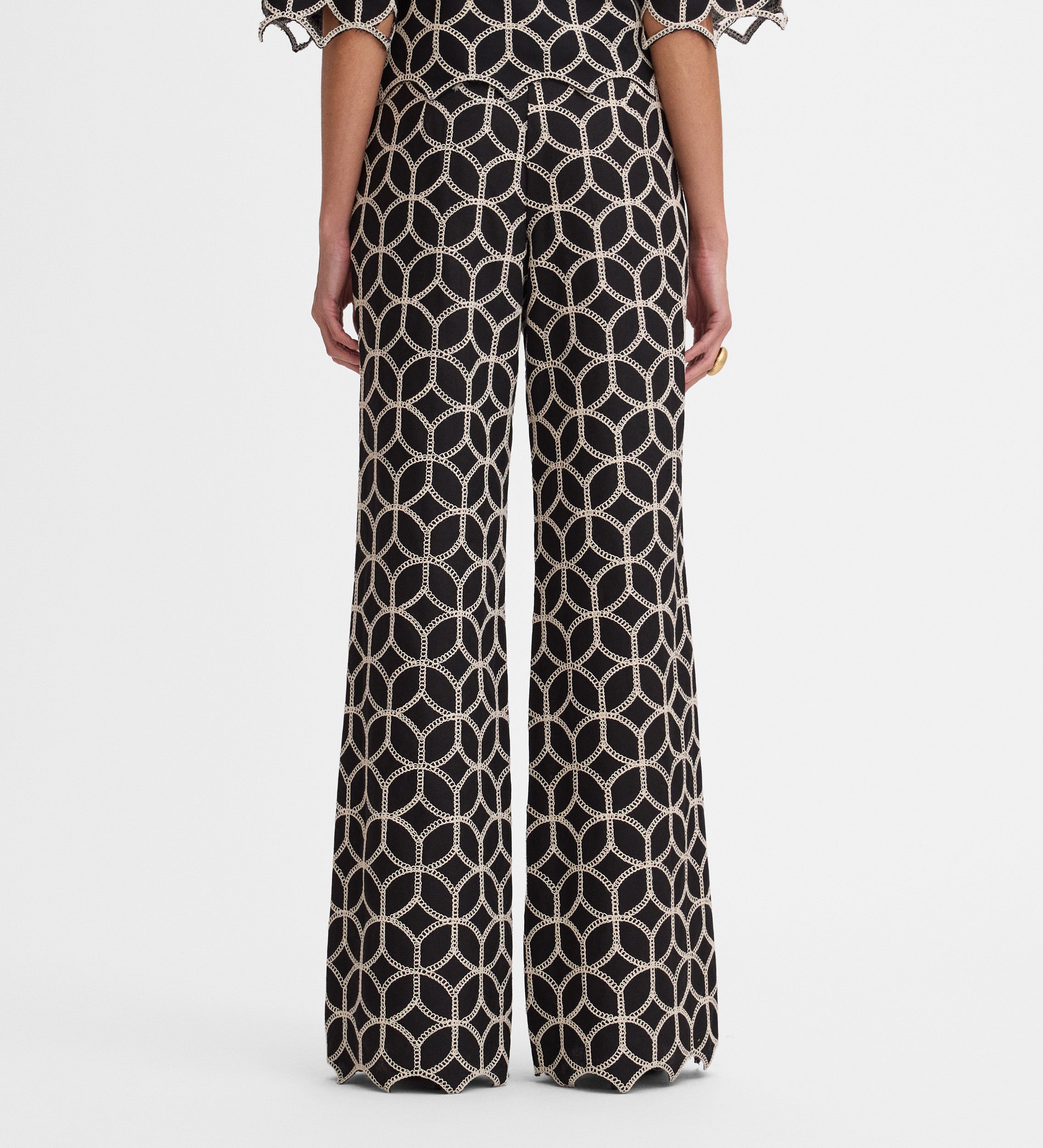 Embroidered palazzo pants