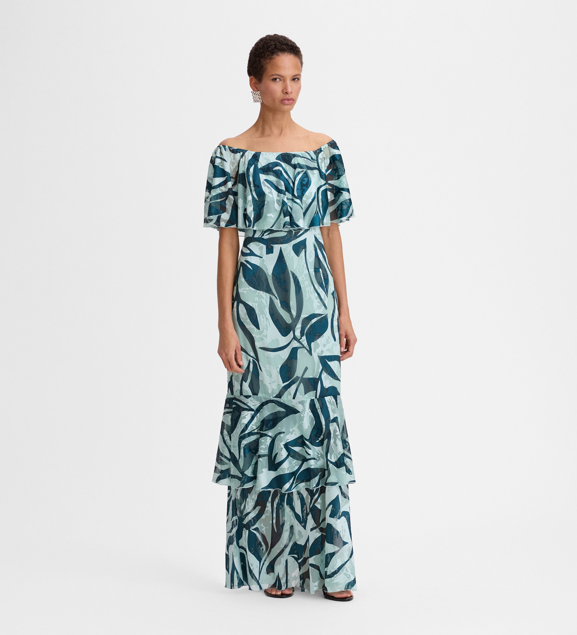 Vestido largo estampado