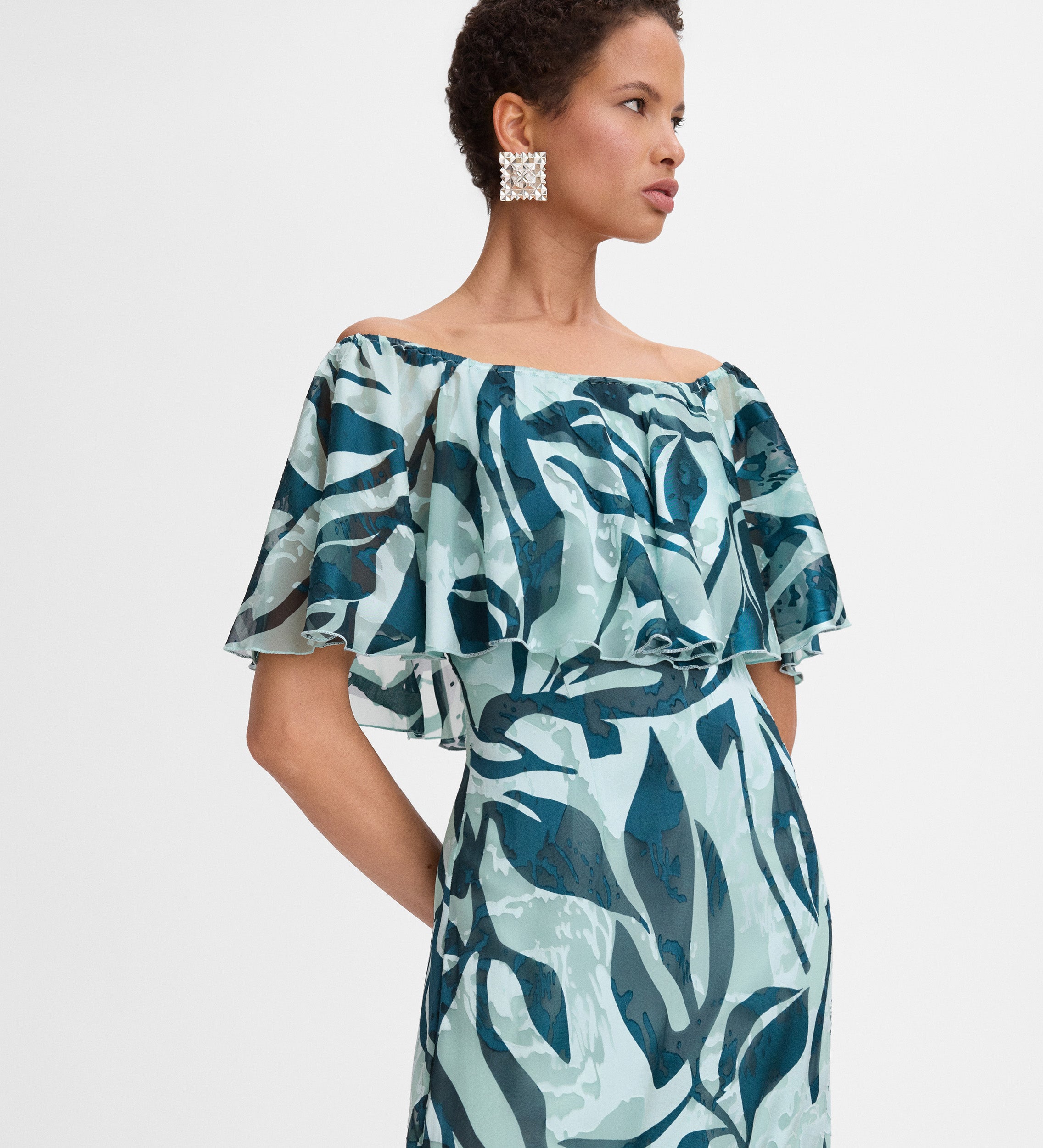 Vestido largo estampado