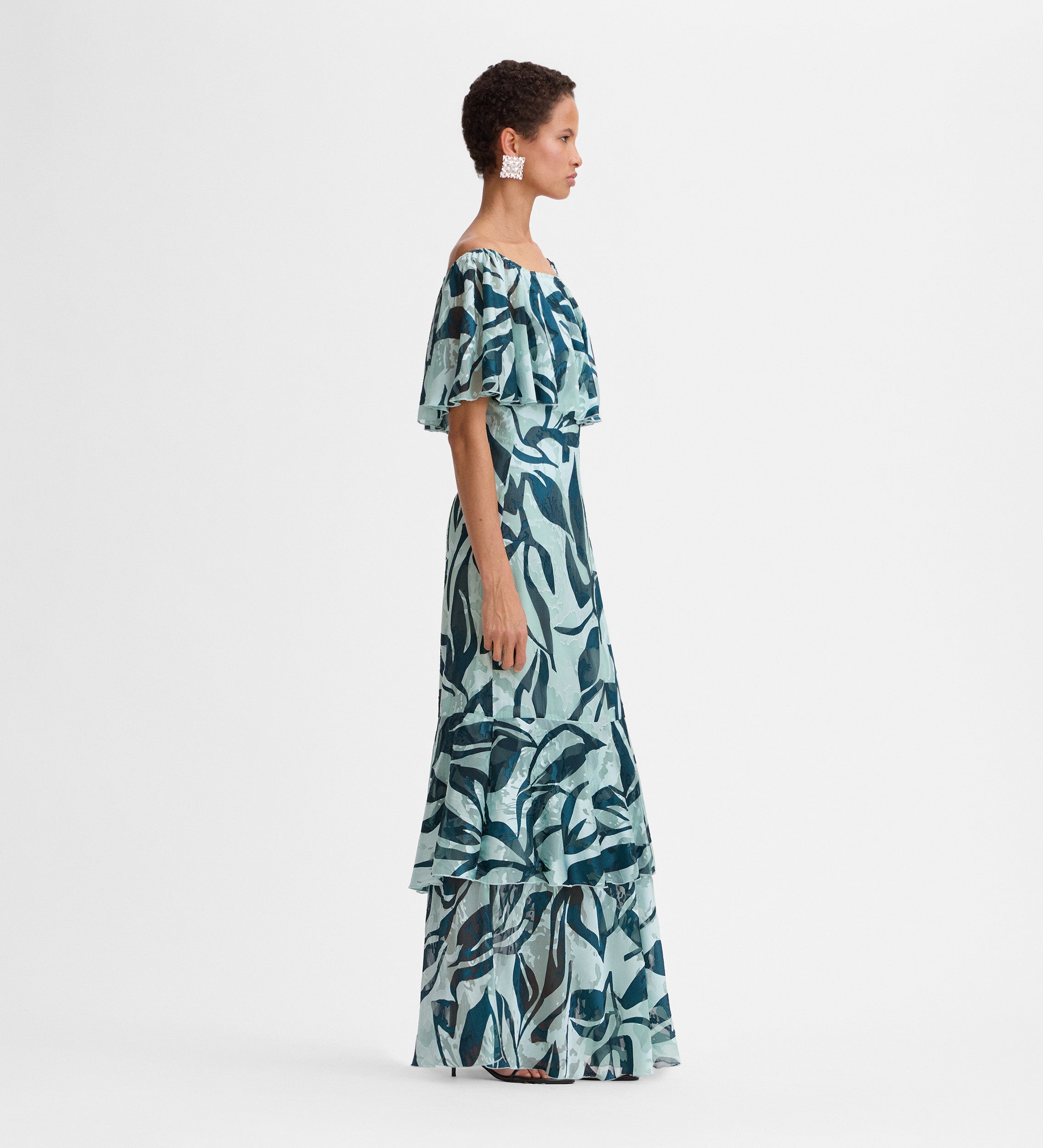 Vestido largo estampado