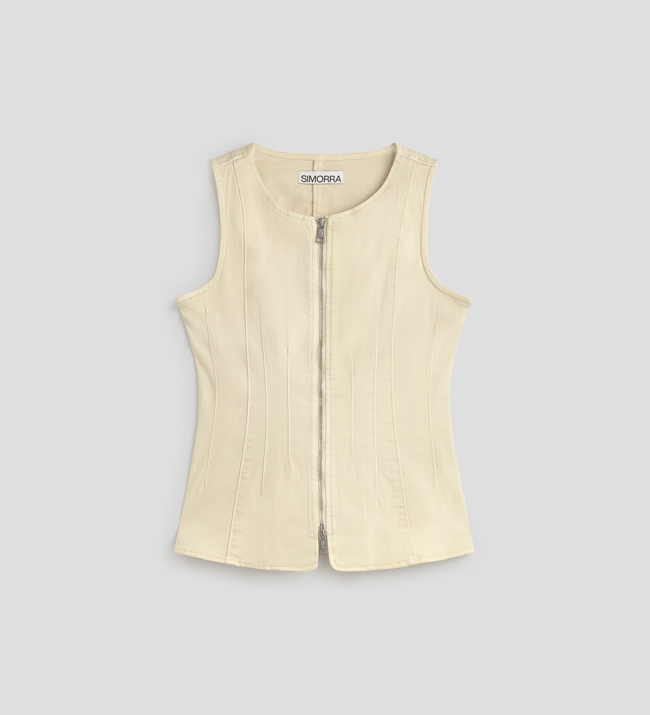 Chaleco denim cremallera