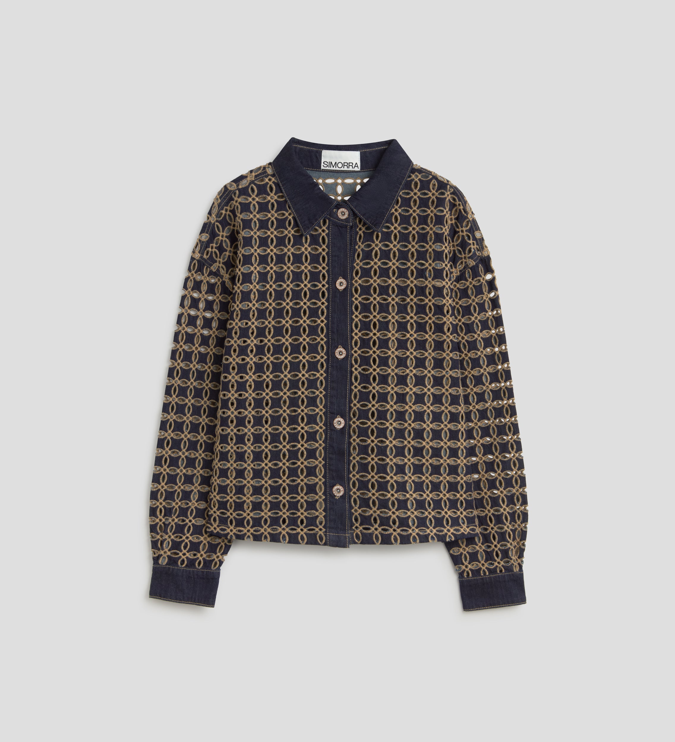 Contrast English embroidery jacket