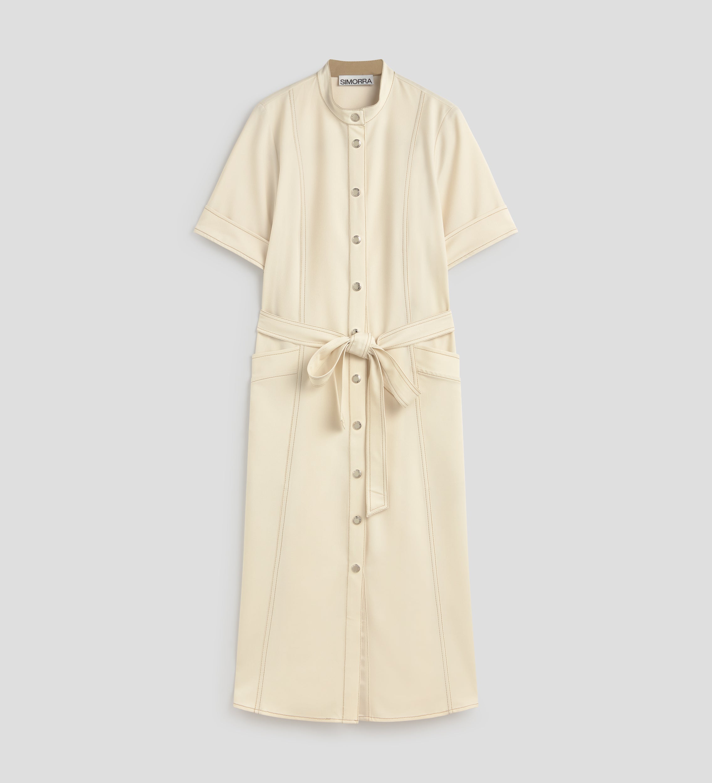 Vestido camisero manga corta