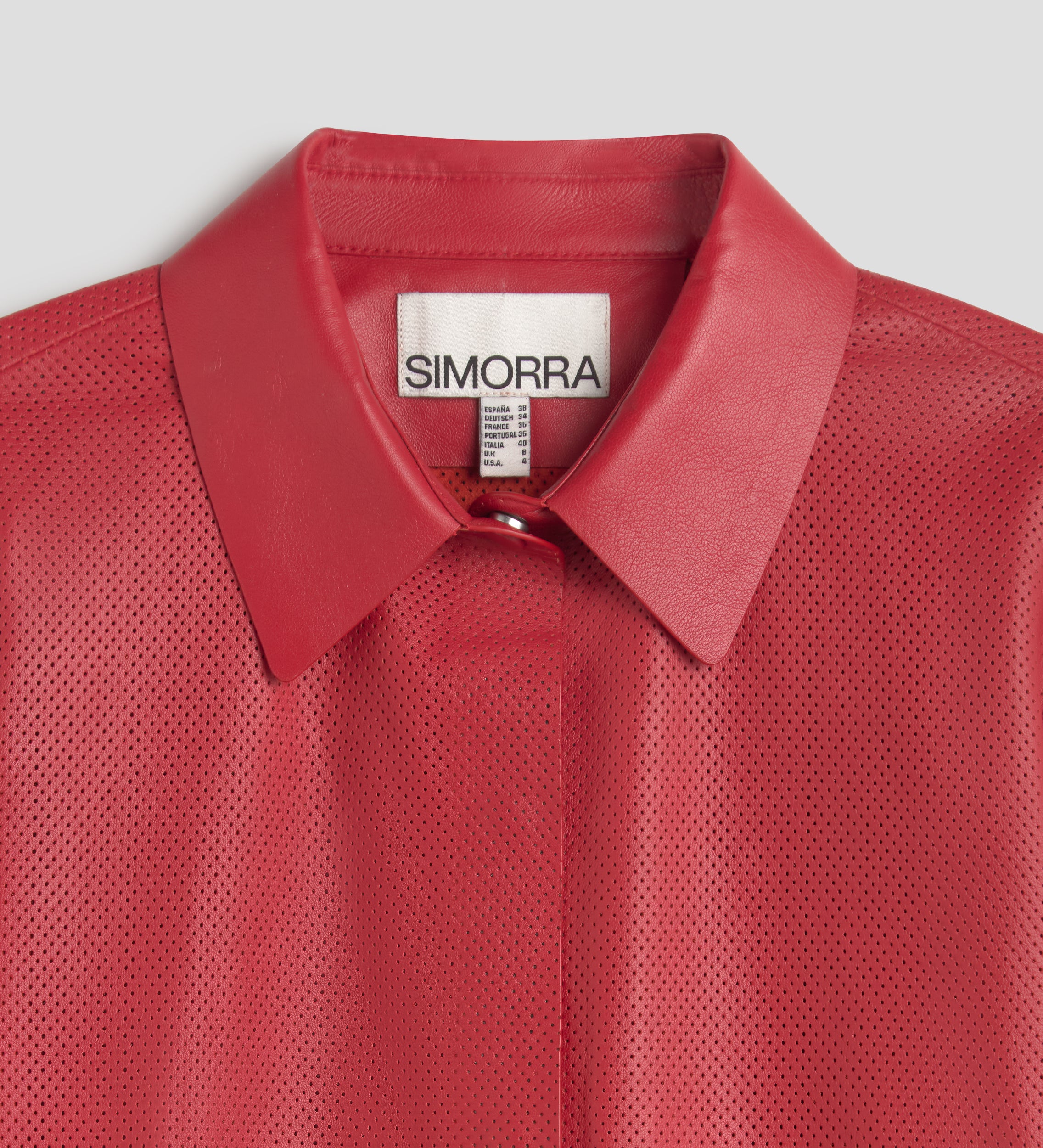 Sobrecamisa piel de napa troquelada