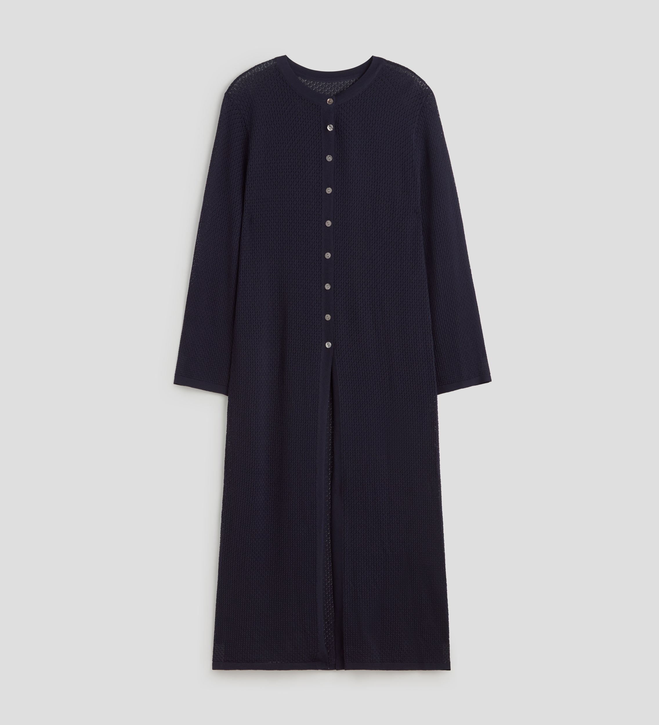 Long openwork cardigan
