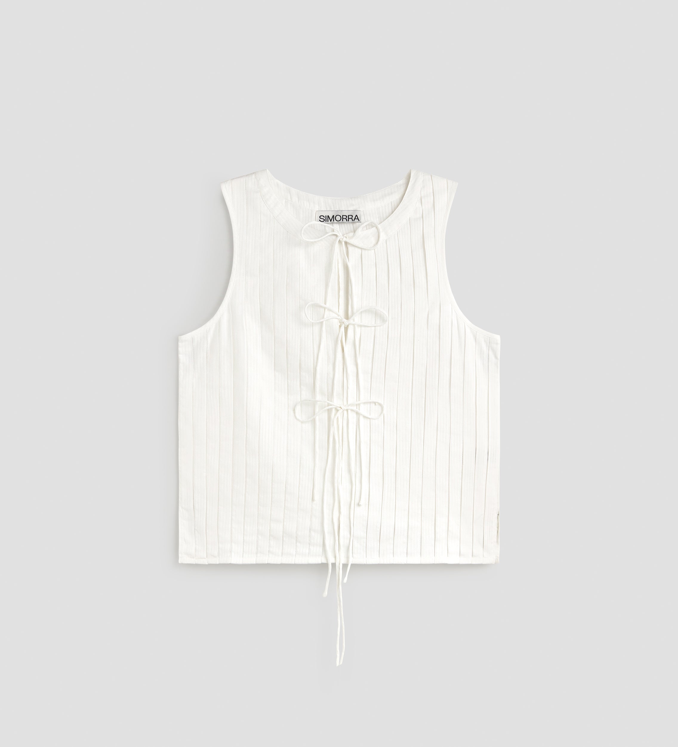 Top pleats bow