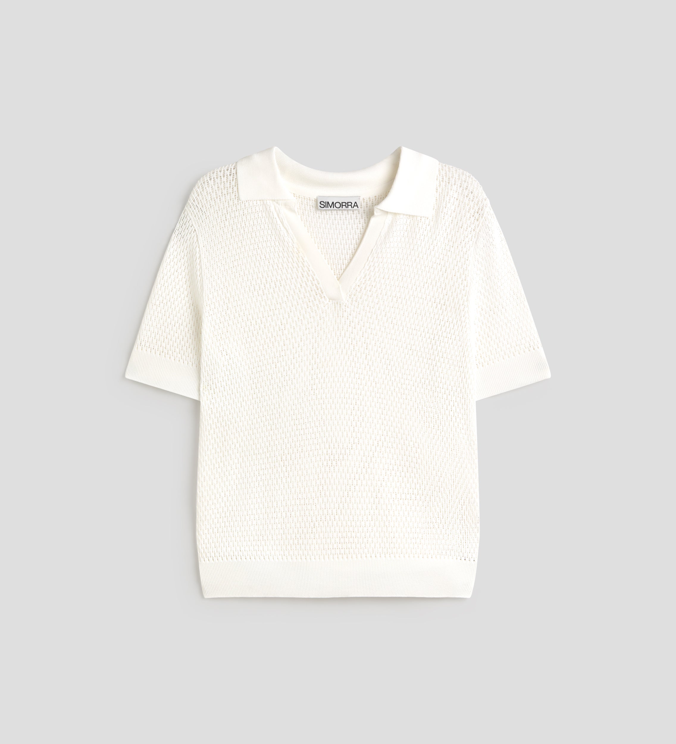Knit polo shirt