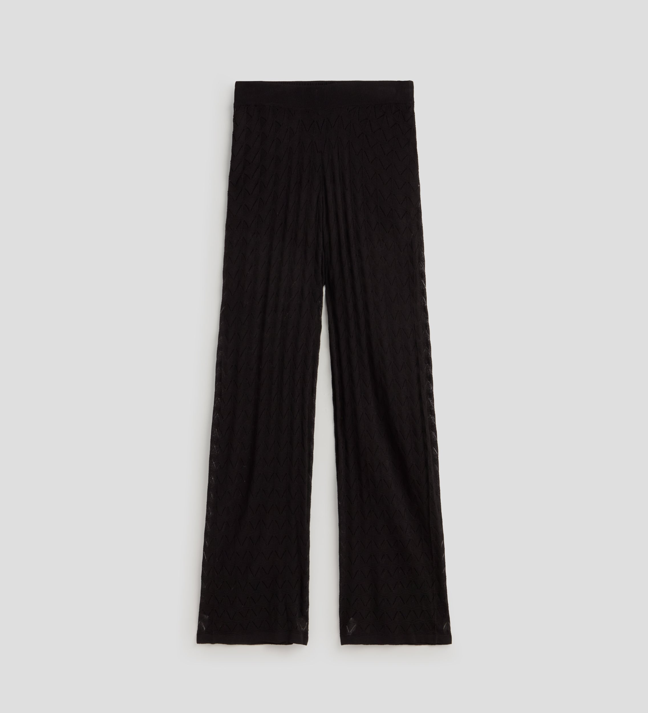 Openwork knit trousers