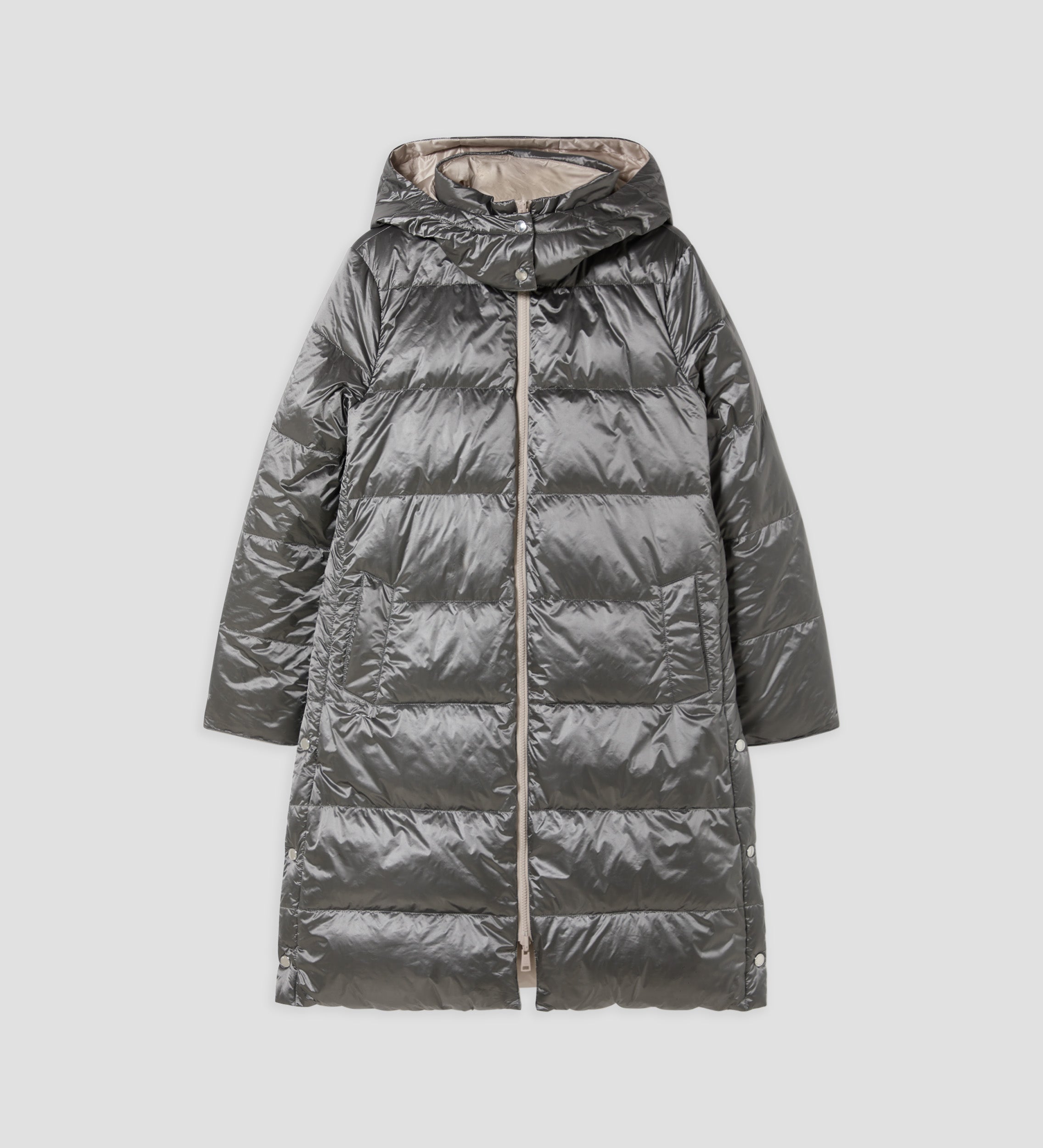 Parka larga reversible