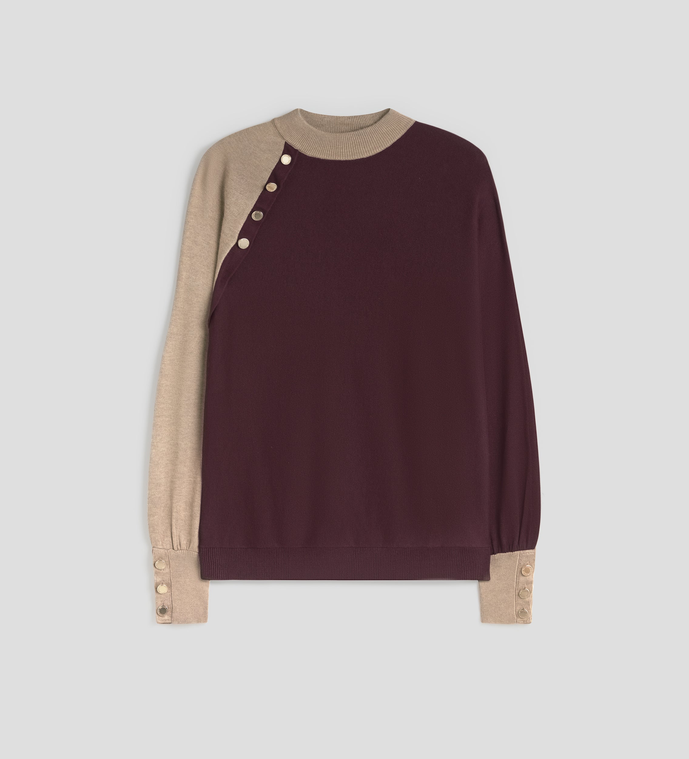 Jersey bicolor botones