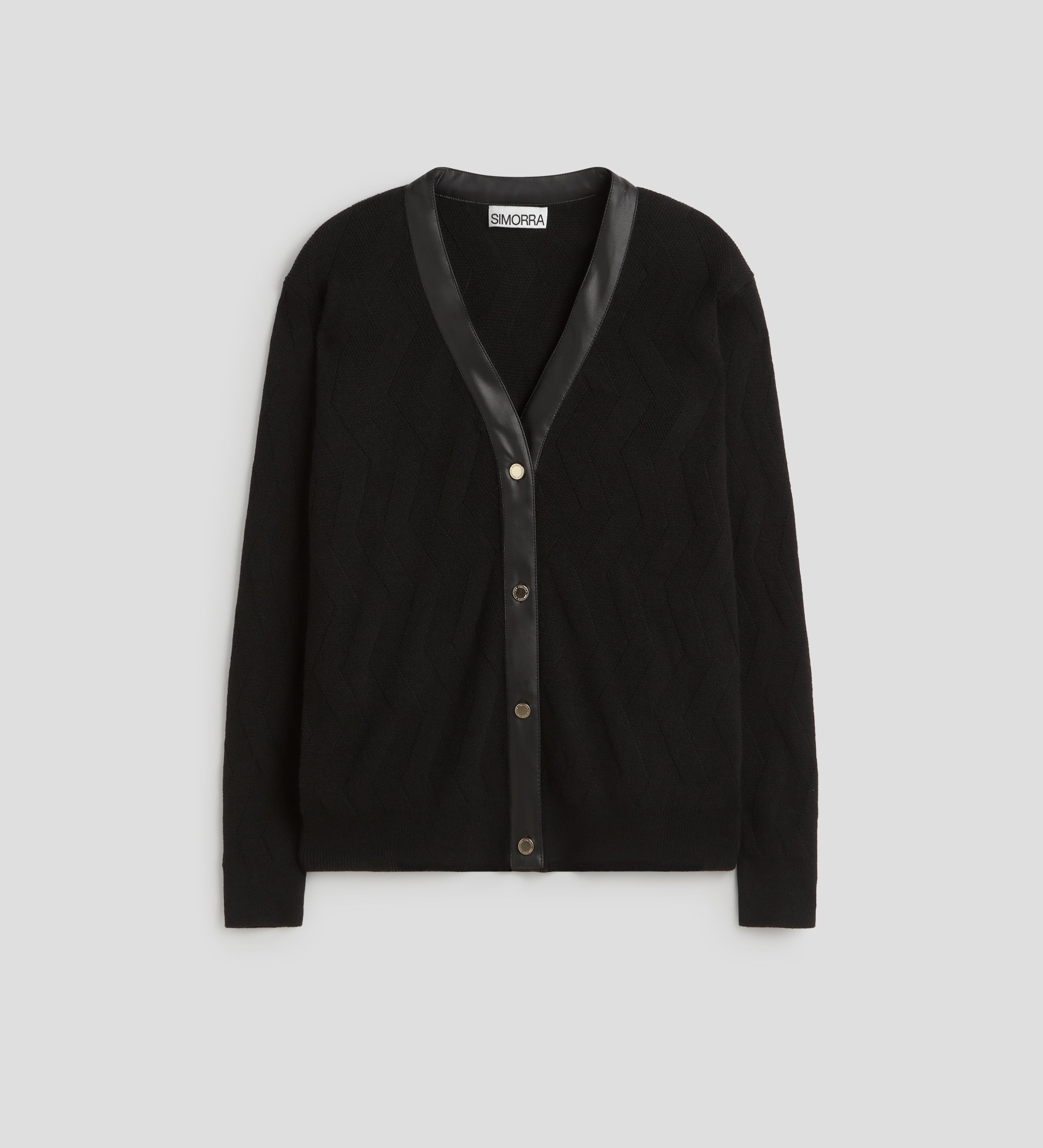 Chaqueta de punto efecto geométrico