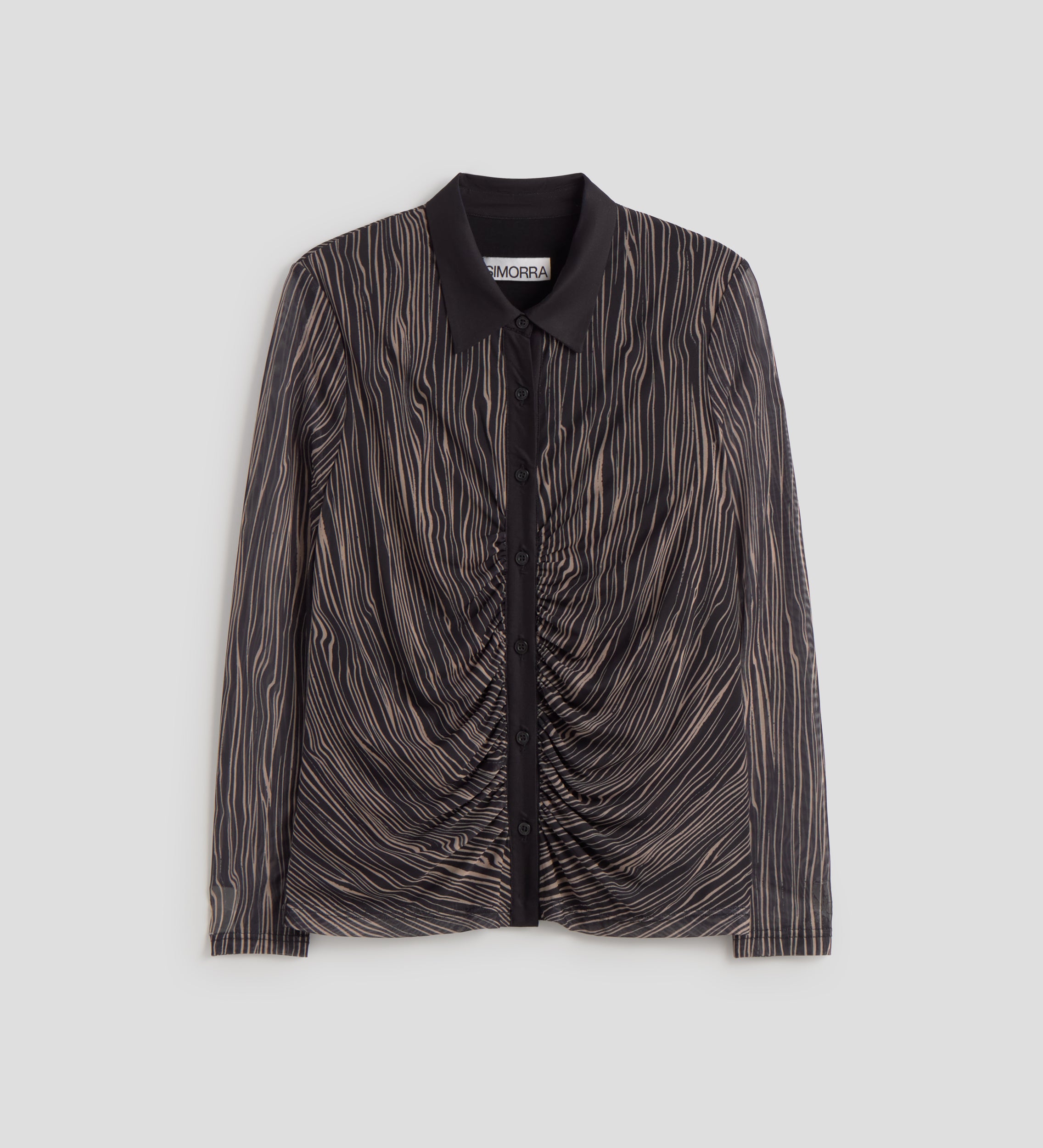 Top tul estampado