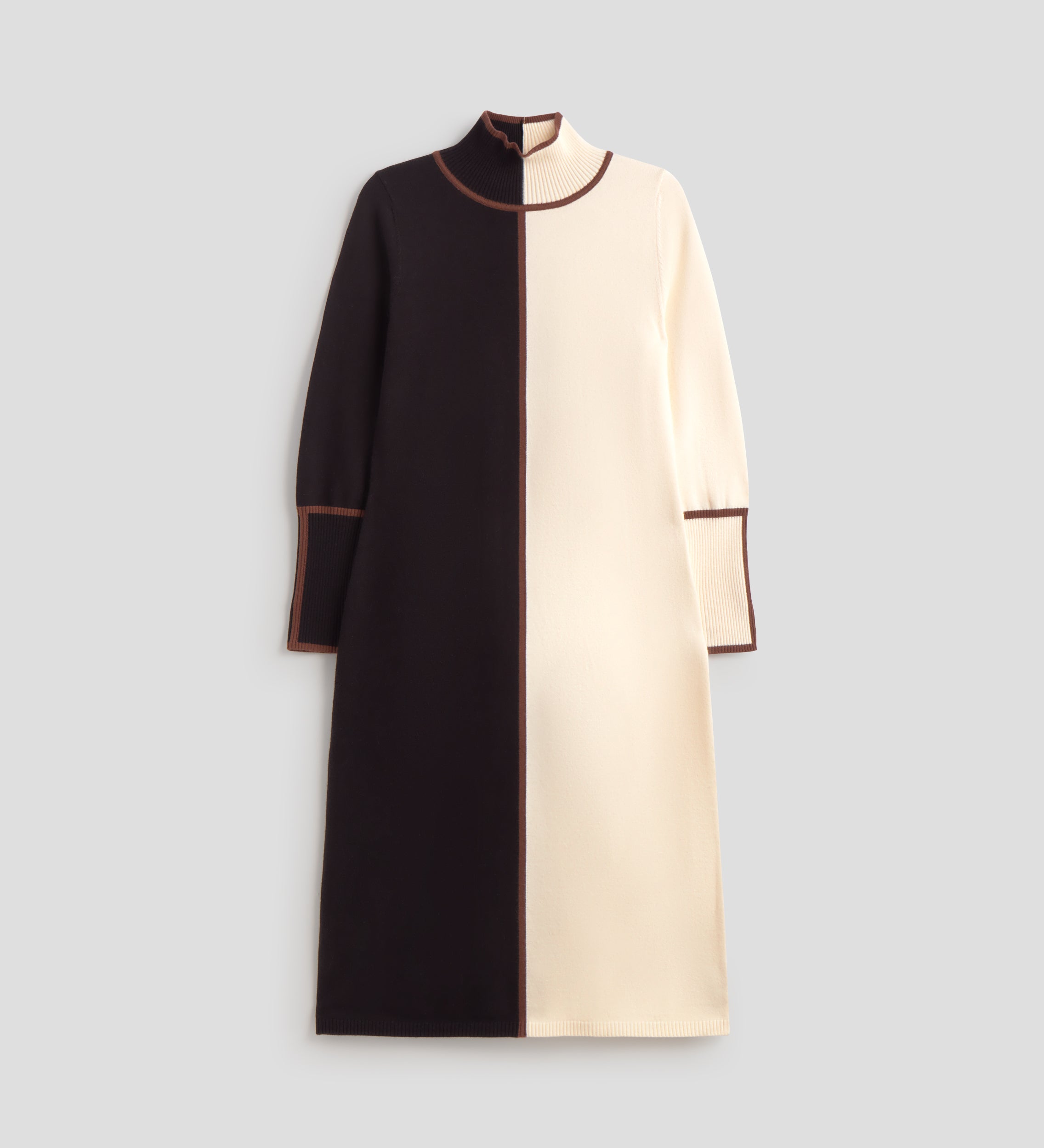 Vestido punto bicolor