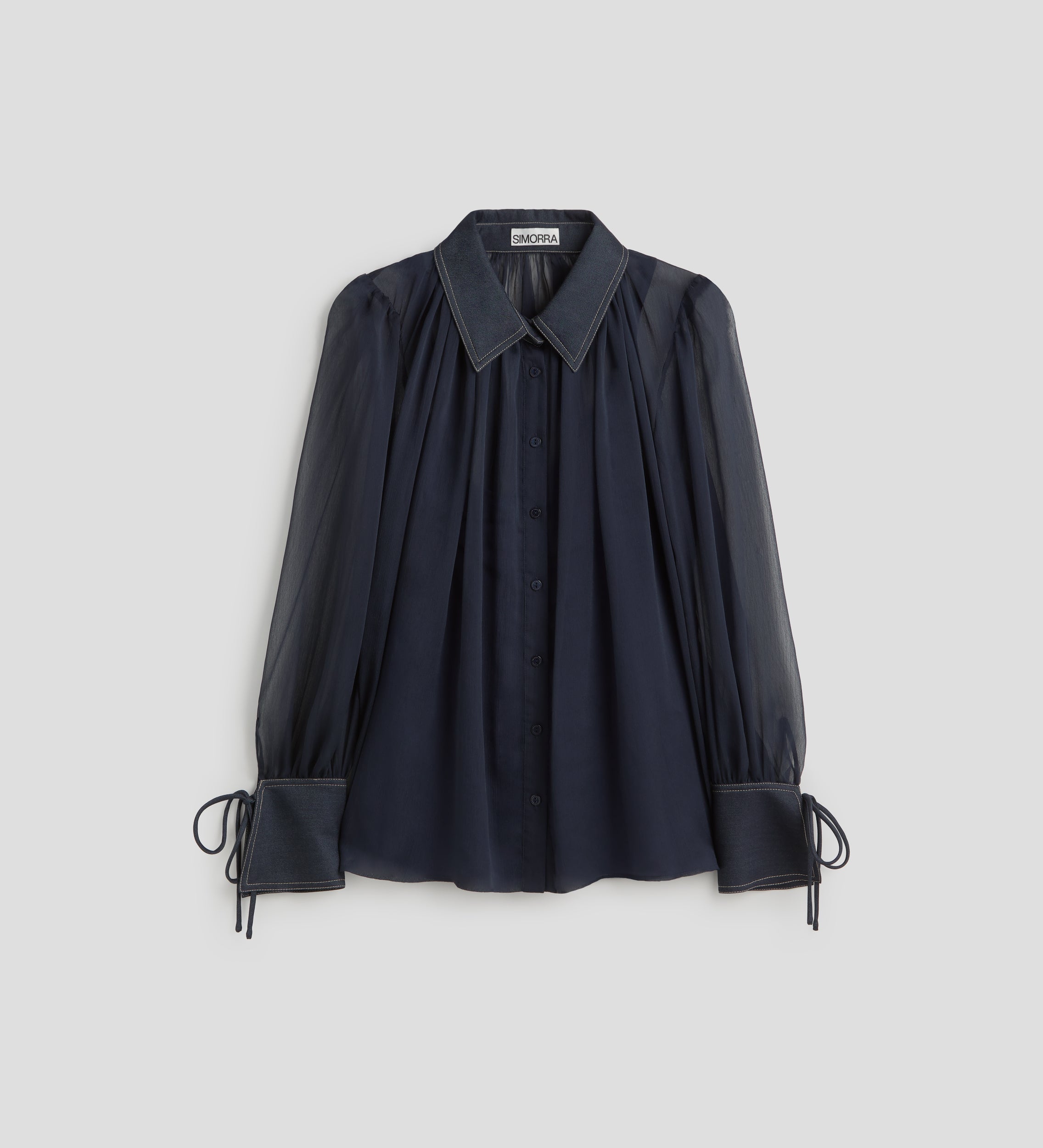 Combined chiffon blouse