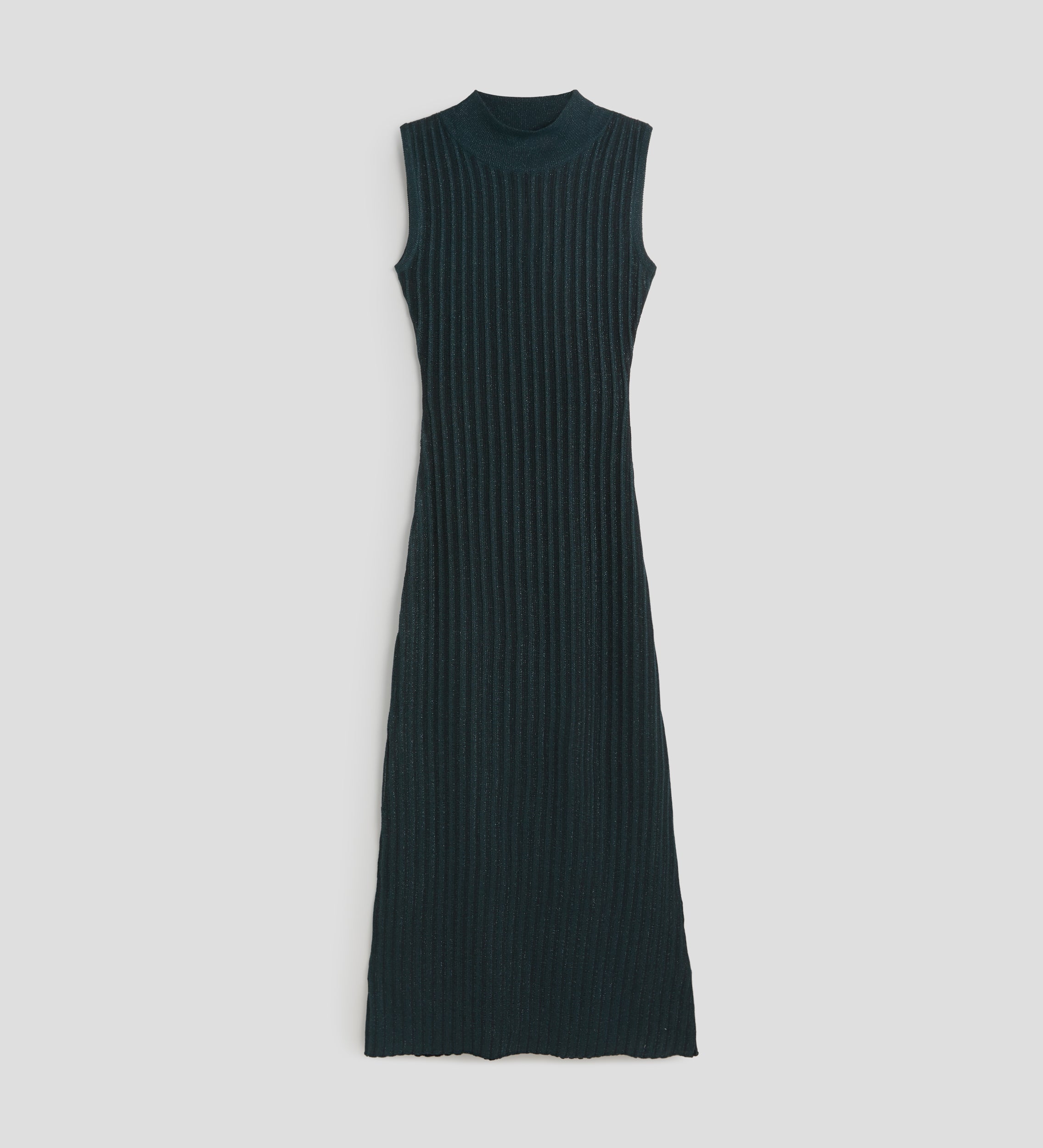 Metal-effect knit dress